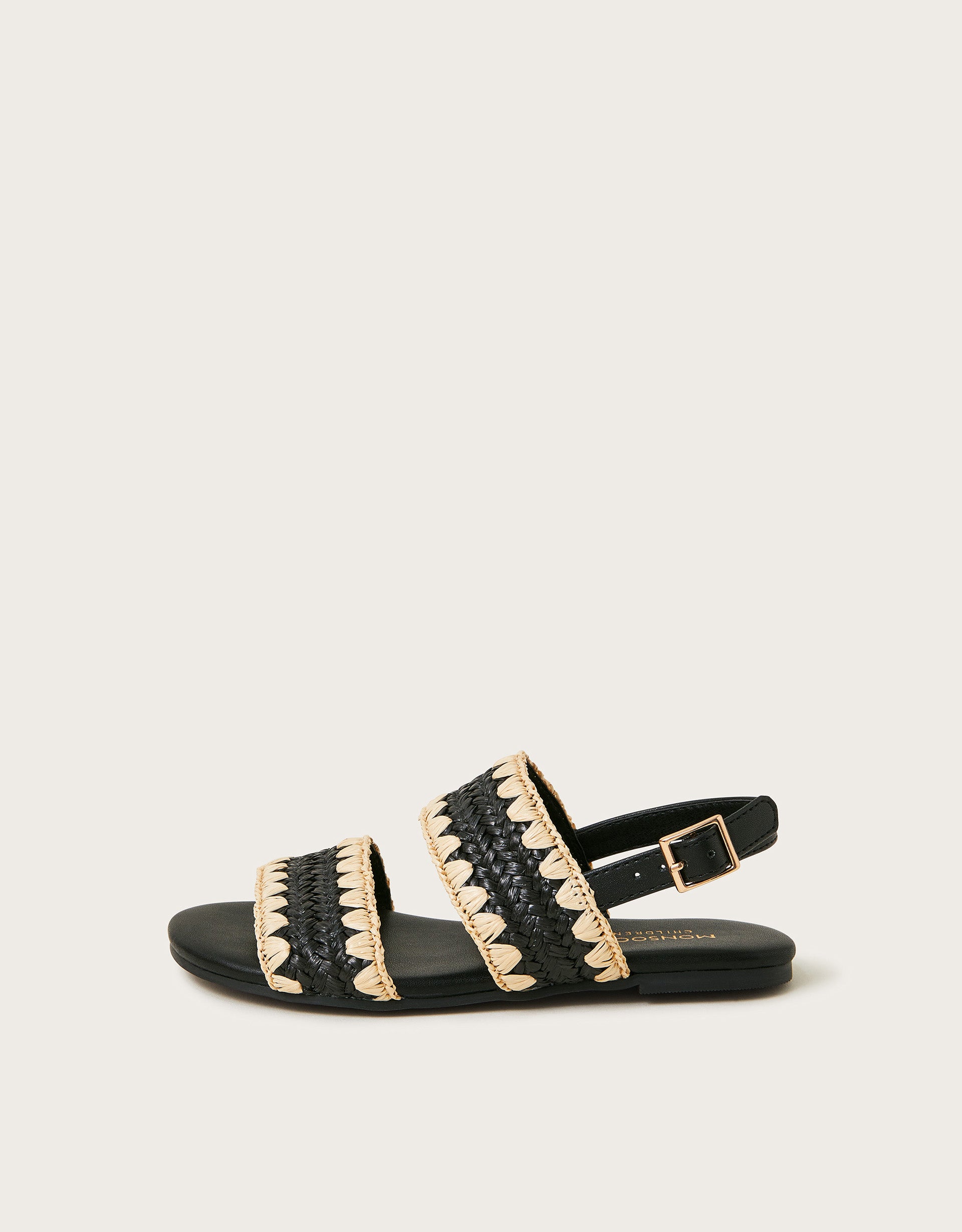 SANDALE - BLACK WHIPSTITCH SANDAL