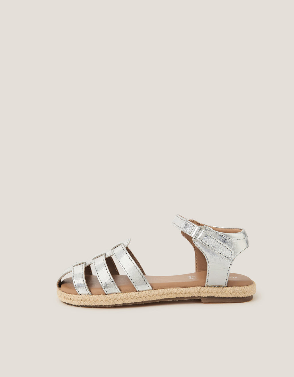 SANDALE - CAGED LEATHER SILVER ESPA
