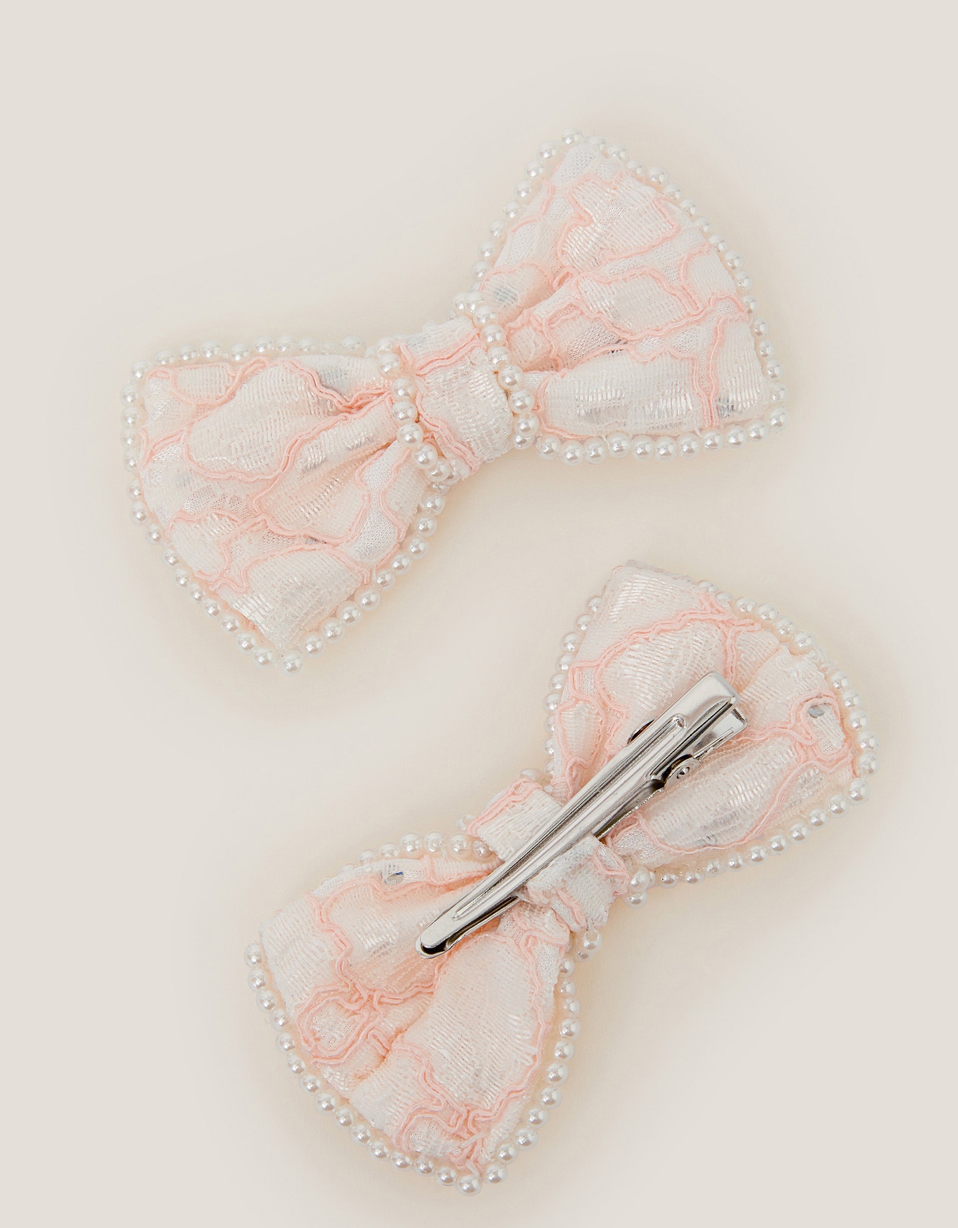 SET SNALA - 2PK LACEY BOW CLIPS