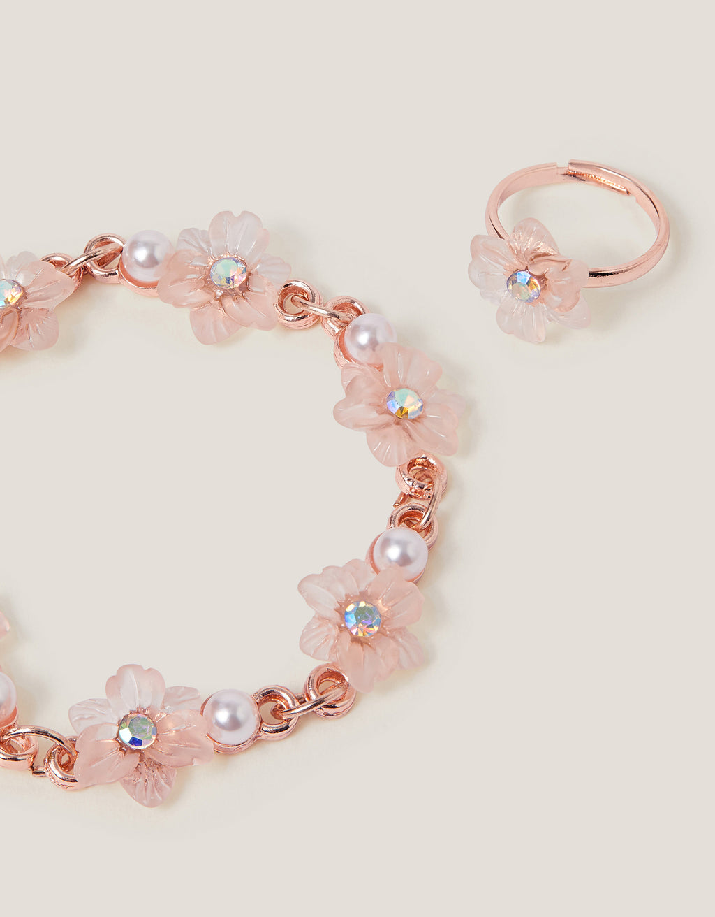 SET NAKITA - FROSTED FLWR BLET & RING