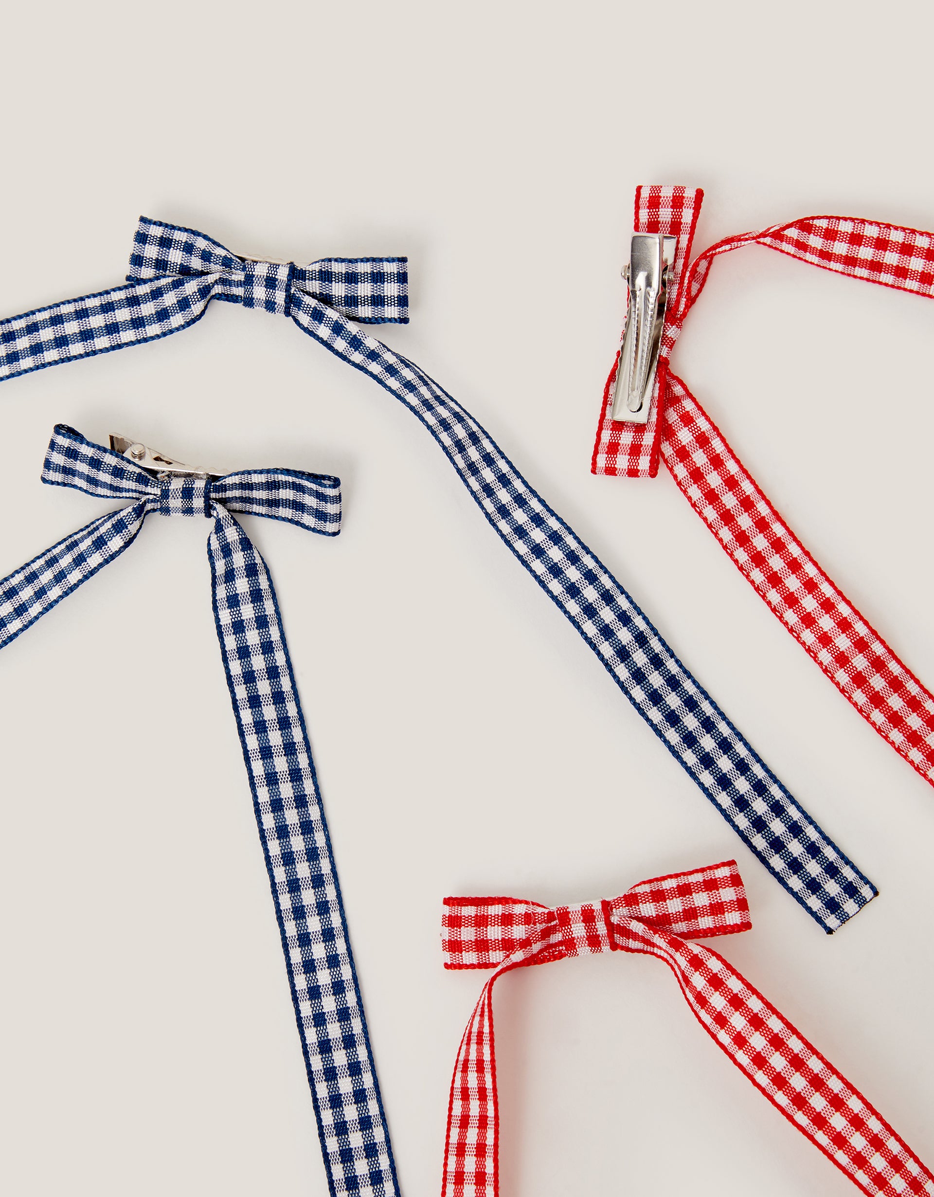 SET MASNI ZA KOSU - 4PK GINGHAM MINI BOW TIE