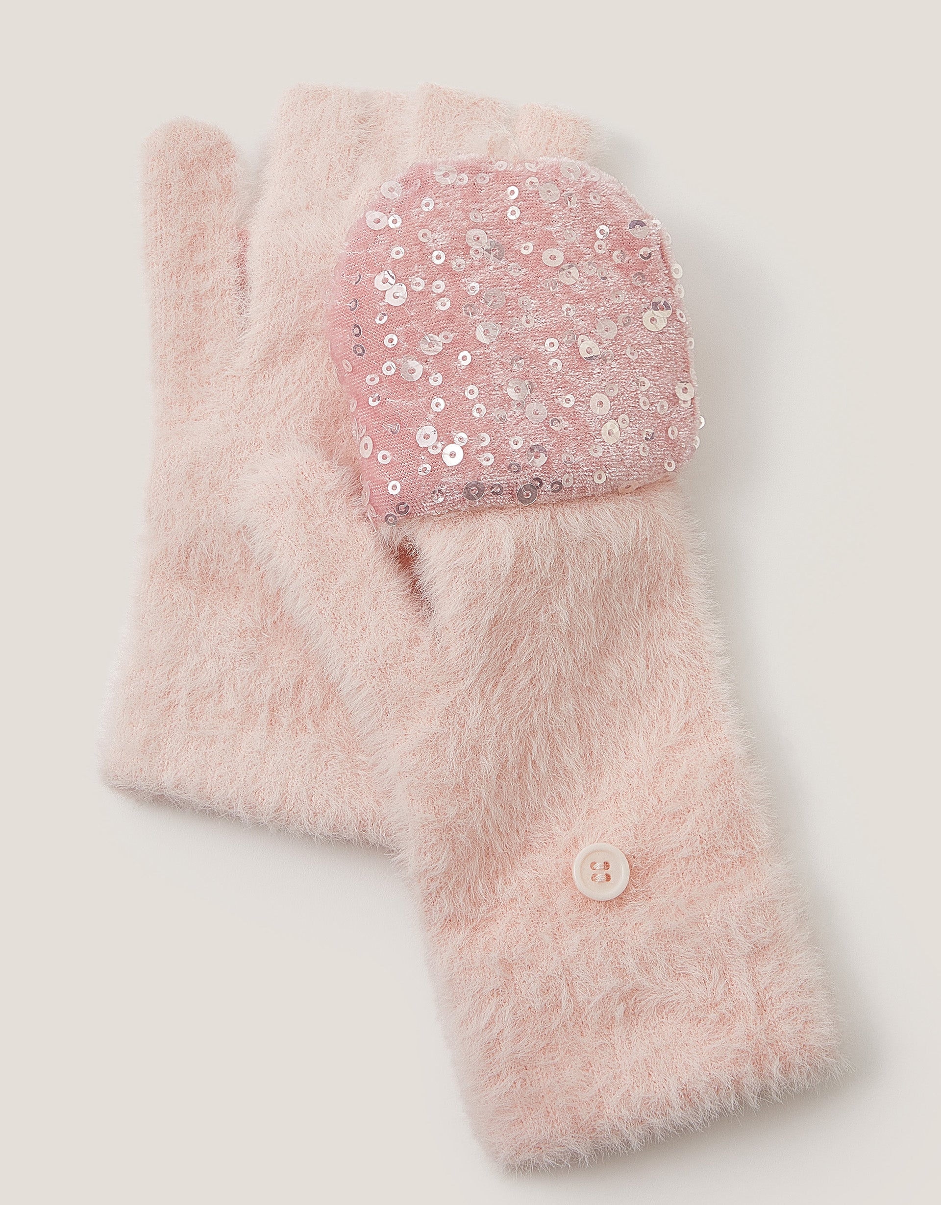 RUKAVICE - PINK SEQUIN GLOVE