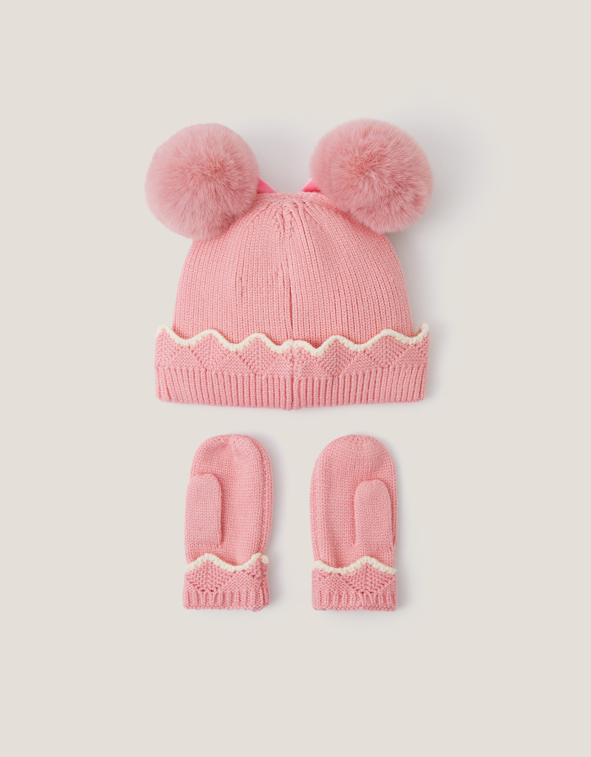 SET KAPA I RUKAVICE - BABY SCALLOP HAT AND MITT