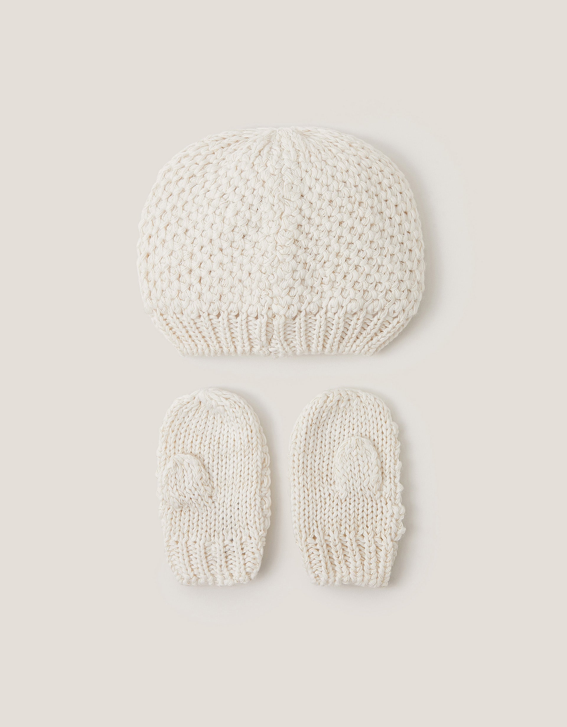 SET KAPA I RUKAVICE - BABY FLOWER BEANIE MITTEN
