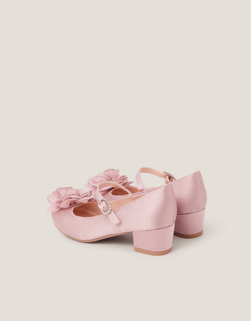 CIPELE - PINK FLOWER DIAMANTE HEEL