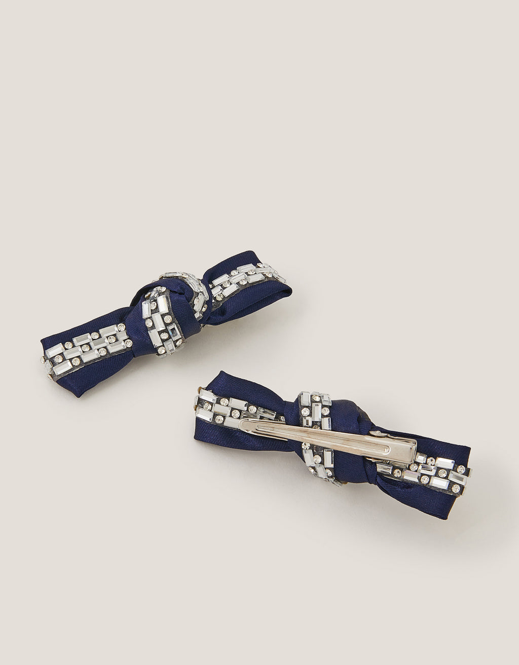 SET SNALA - 2PK DAZZLE KNOT BOW CLIPS