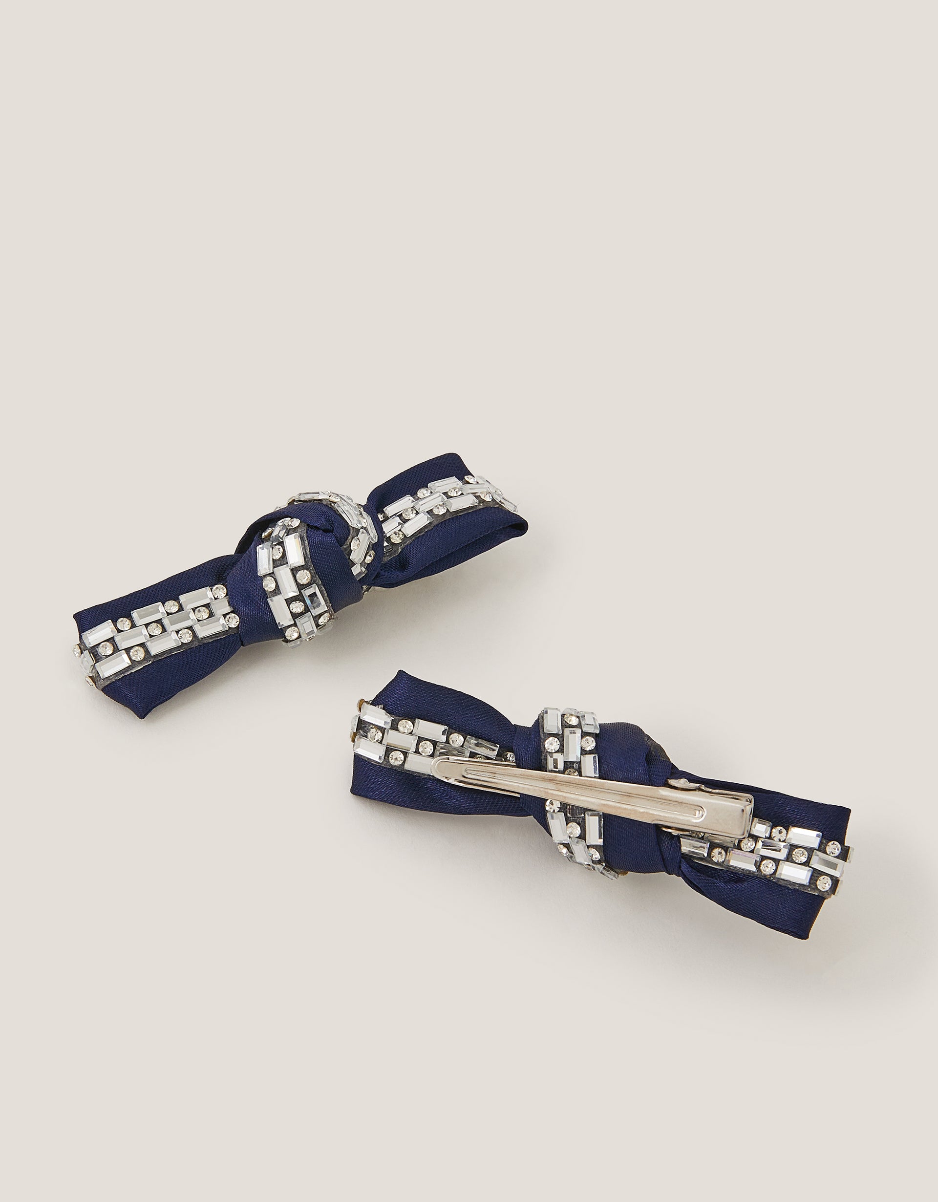 SET SNALA - 2PK DAZZLE KNOT BOW CLIPS