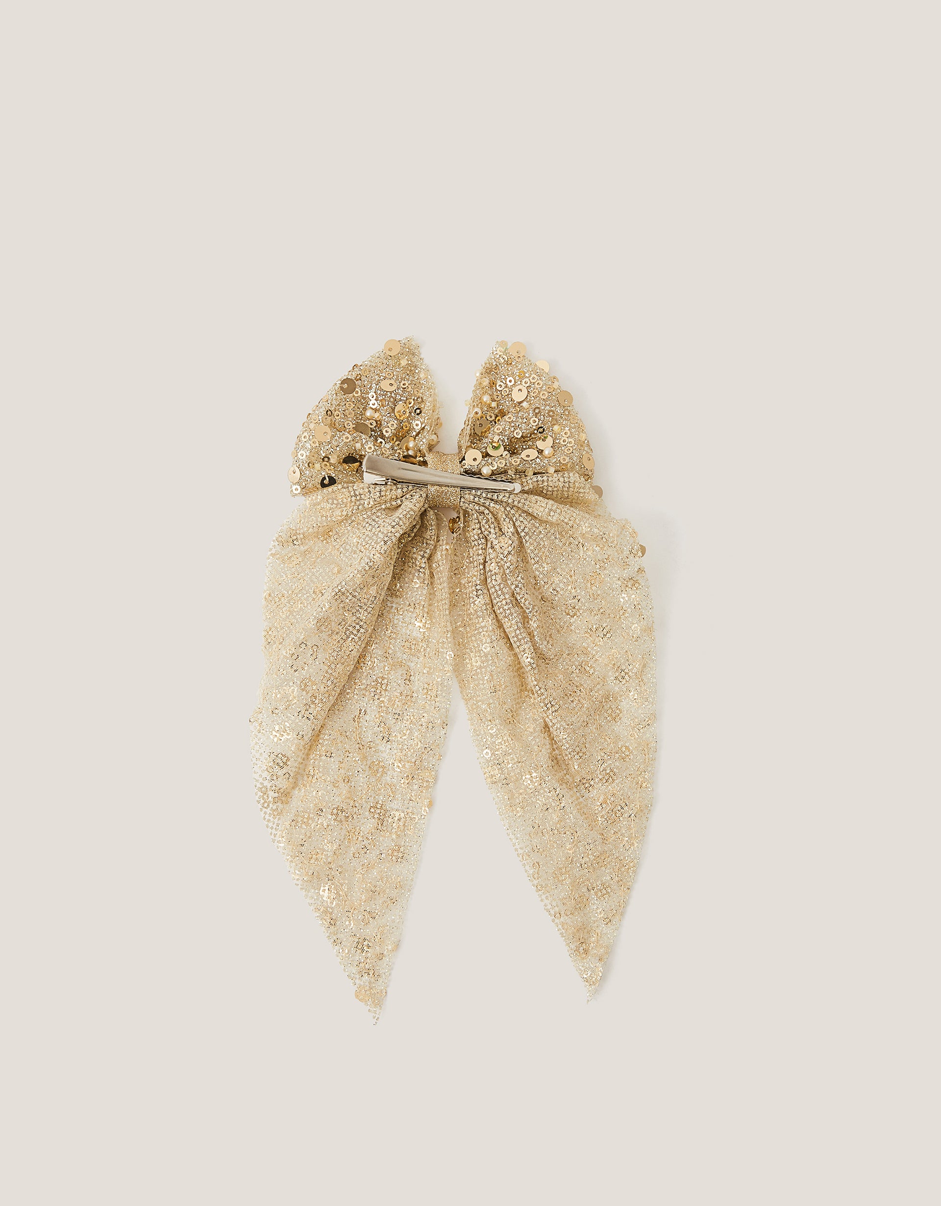 MASNA ZA KOSU - SEQUIN LONG BOW CLIP