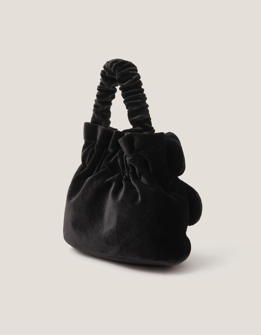 TORBA - PUFF PEARL BOW VELVET BAG