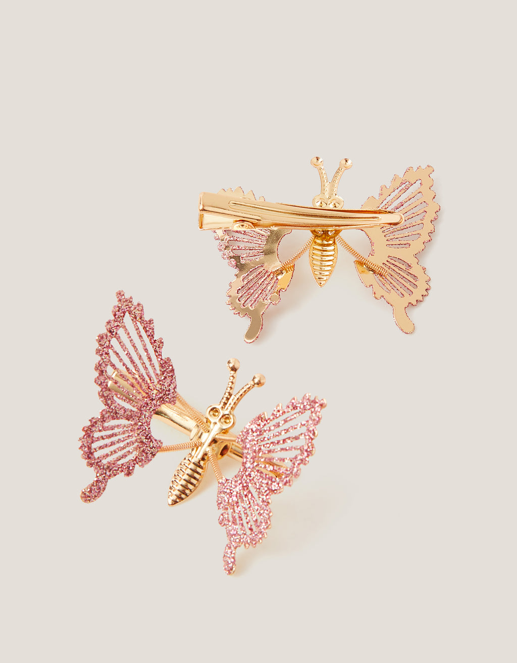 SET SNALA - 2PK SPRING GLIT BFLY CLIP