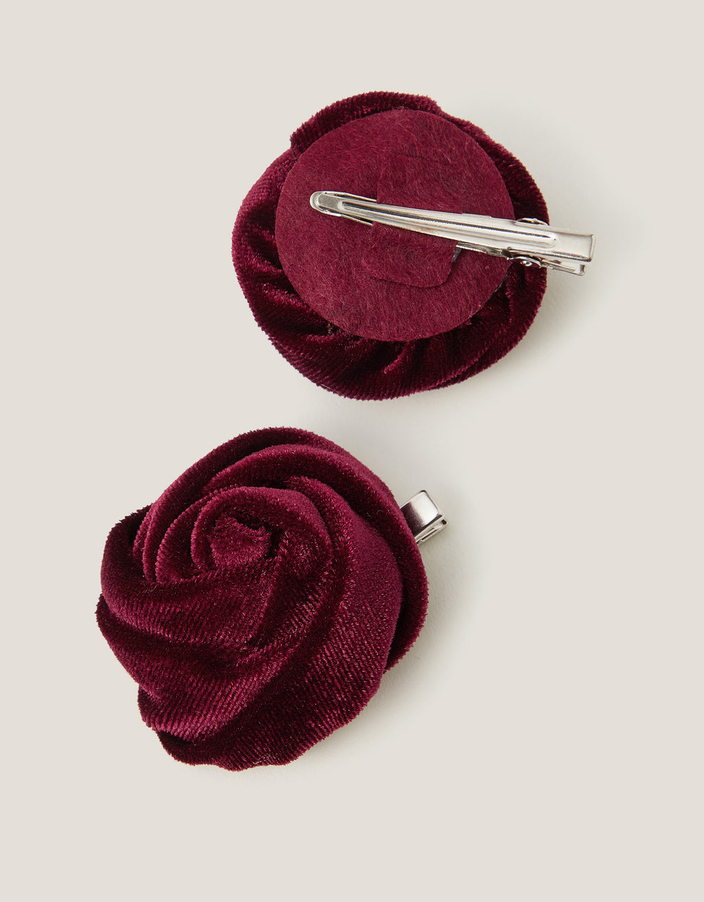 SET SNALA - 2PK VELVET ROSE CLIPS