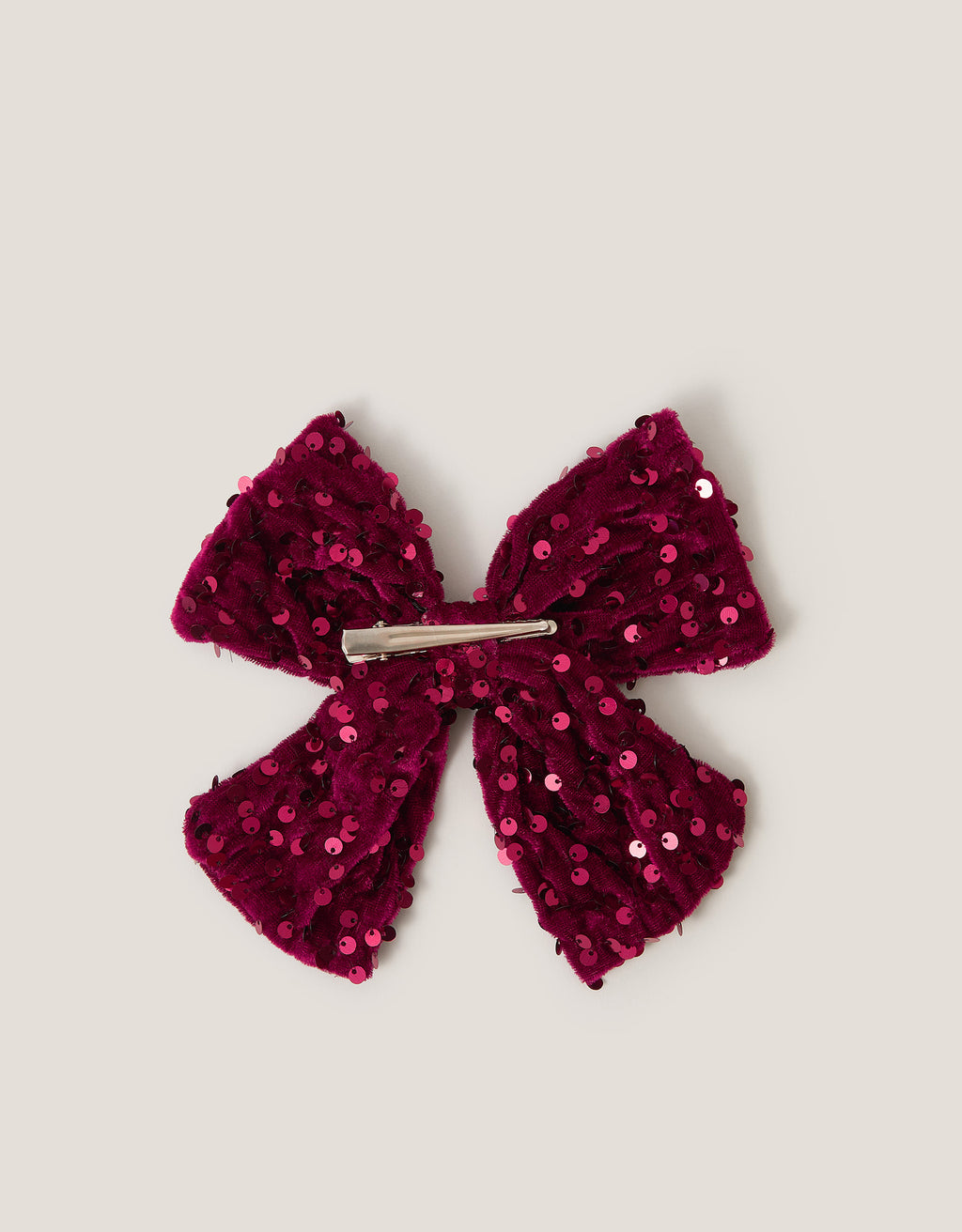 MASNA ZA KOSU - SEQUIN VELVET BOW CLIP