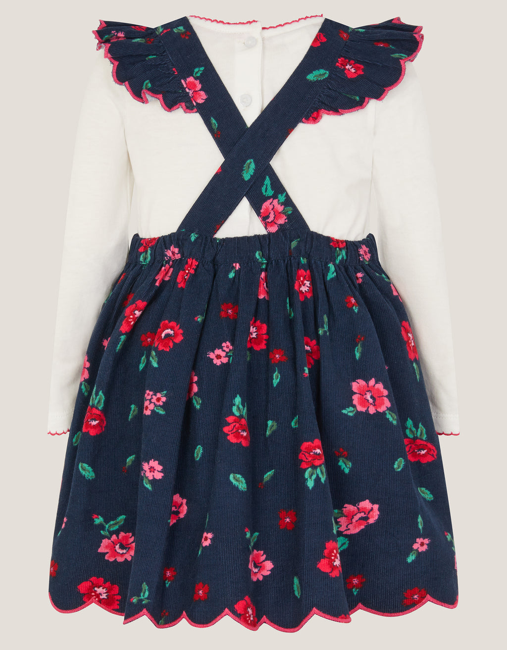 SET - BABY FLORAL CORD PINNY