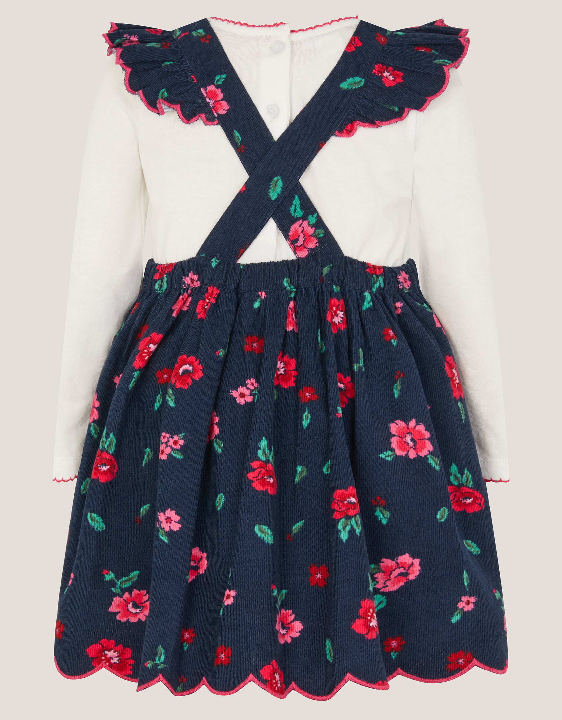 SET - BABY FLORAL CORD PINNY