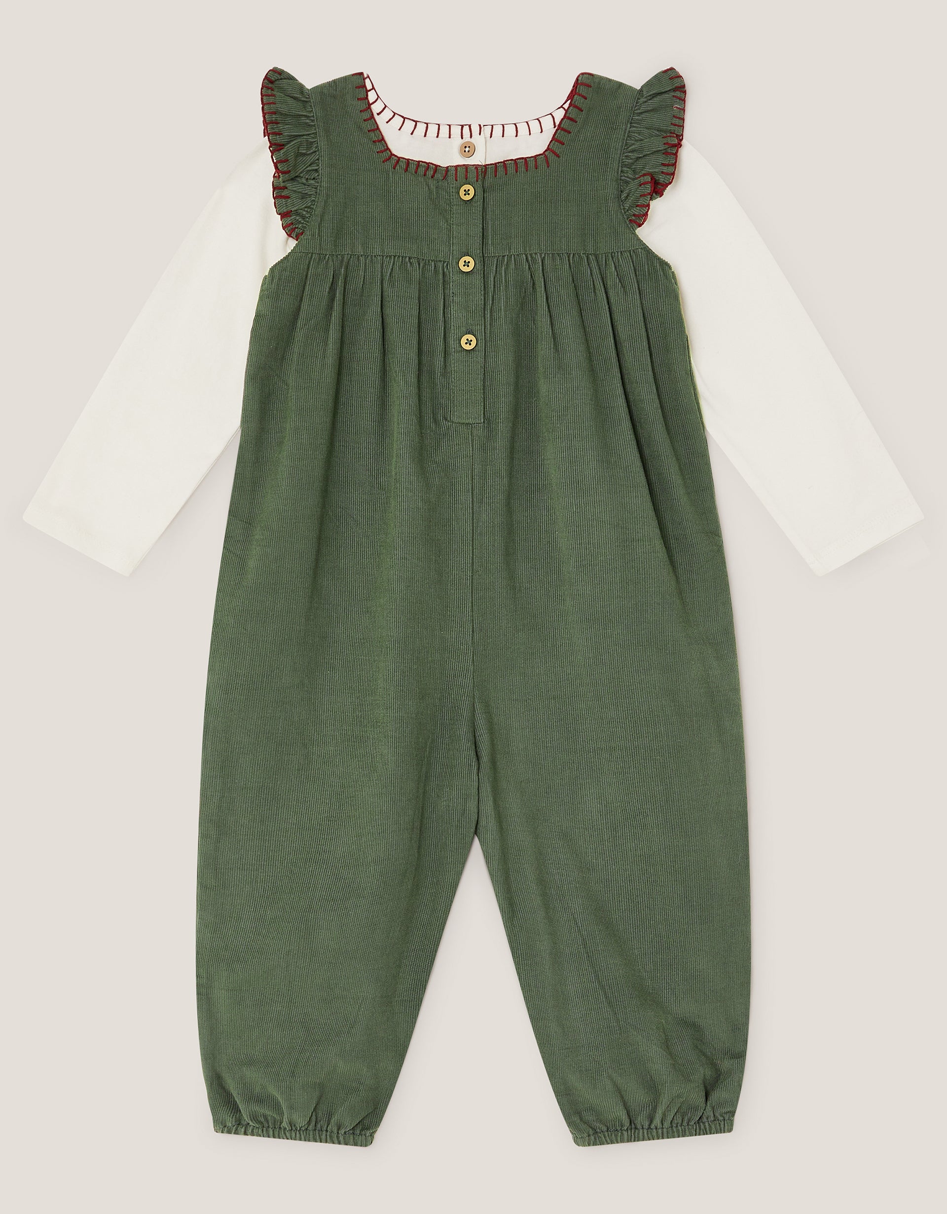 SET - CORD DUNGAREE/ TEE SET