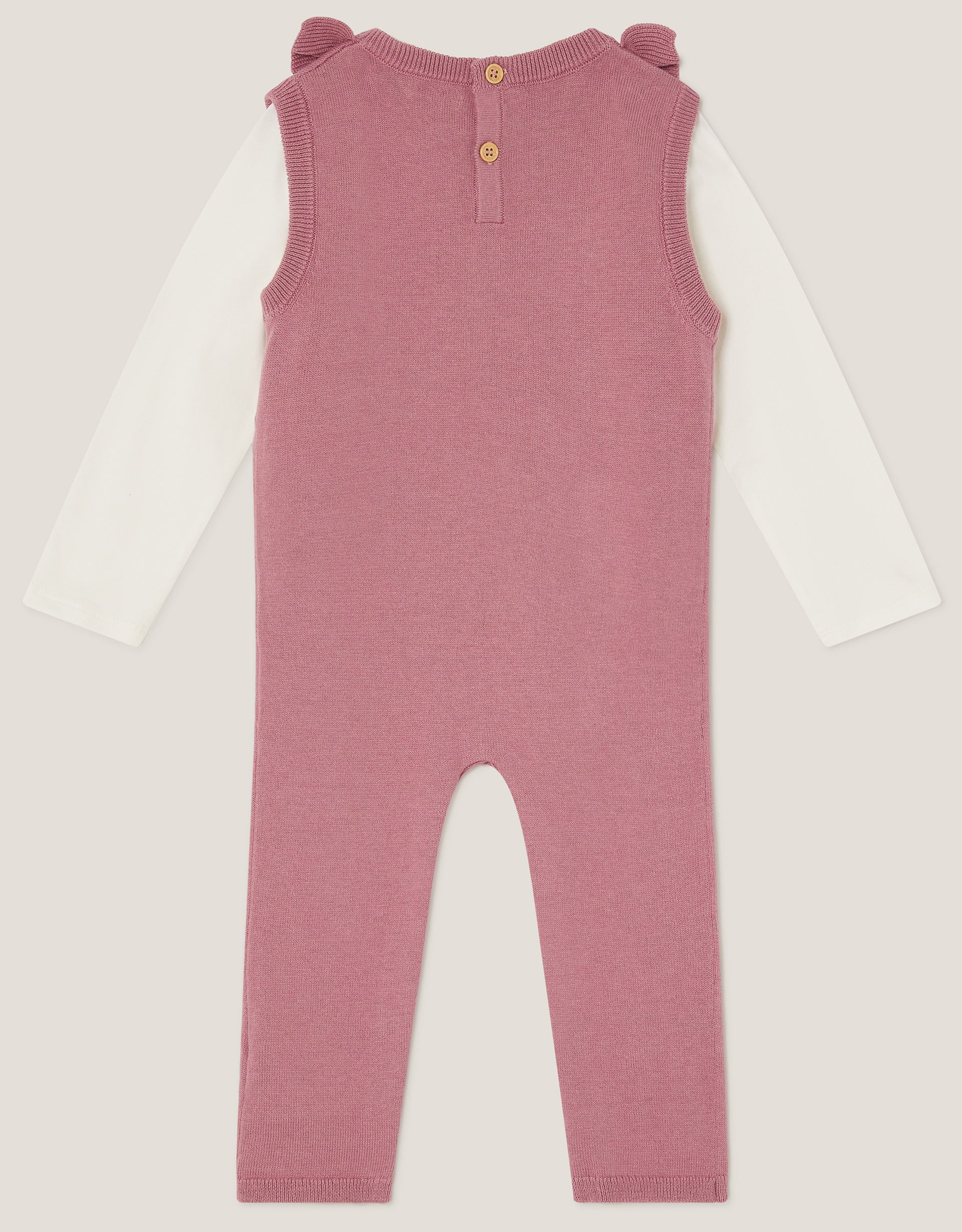 SET - KNIT DUNGAREE AND TEE SET