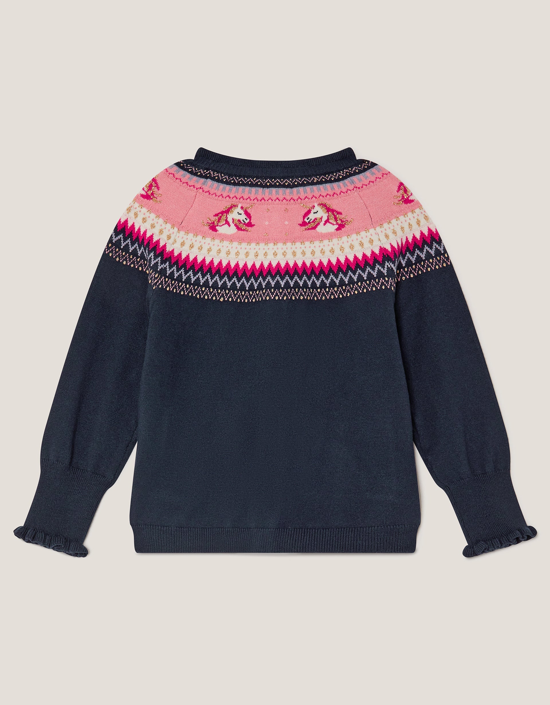 KARDIGAN - UNICORN FAIRISLE CARDI
