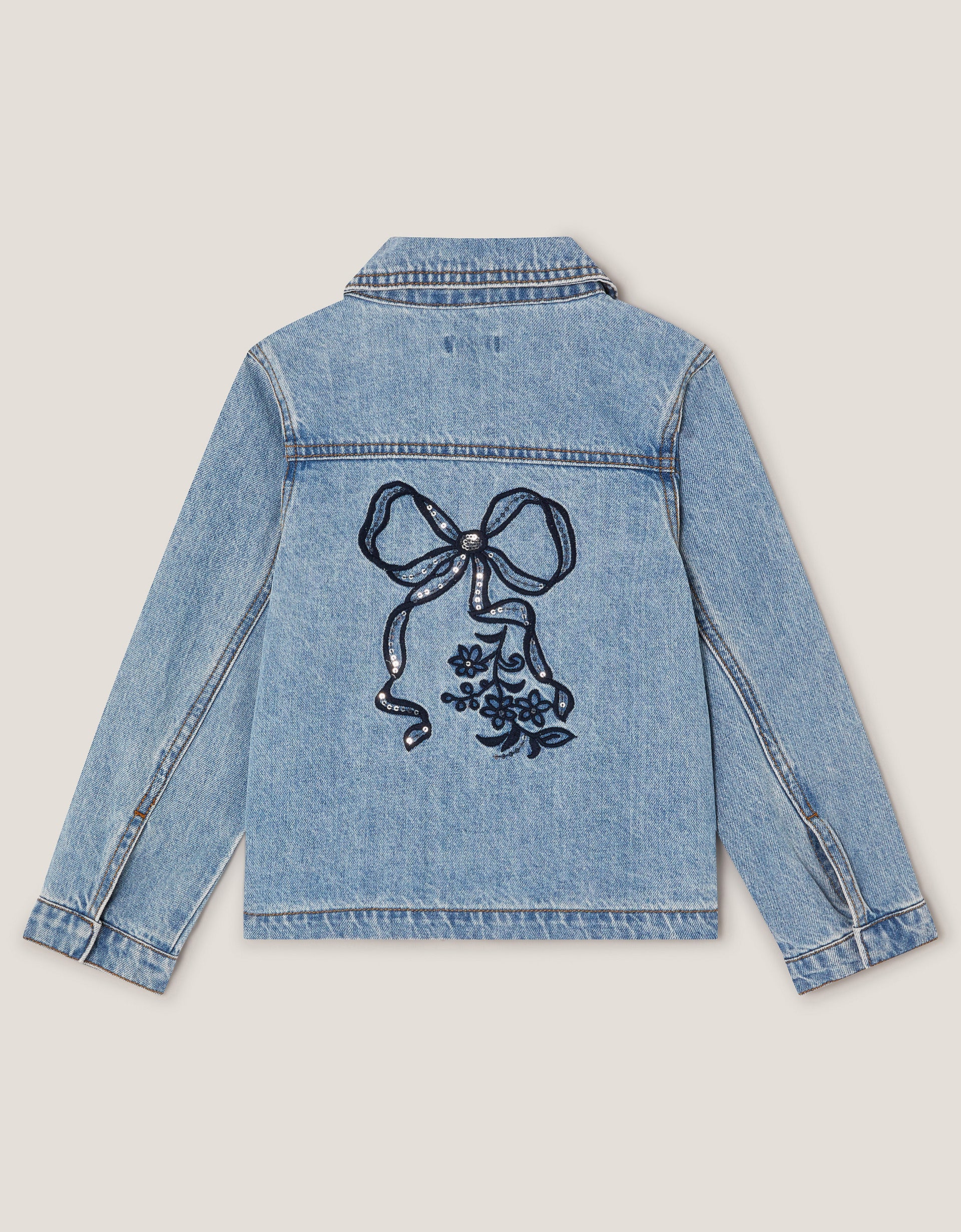 TEKSAS JAKNA - BOW DENIM BOMBER