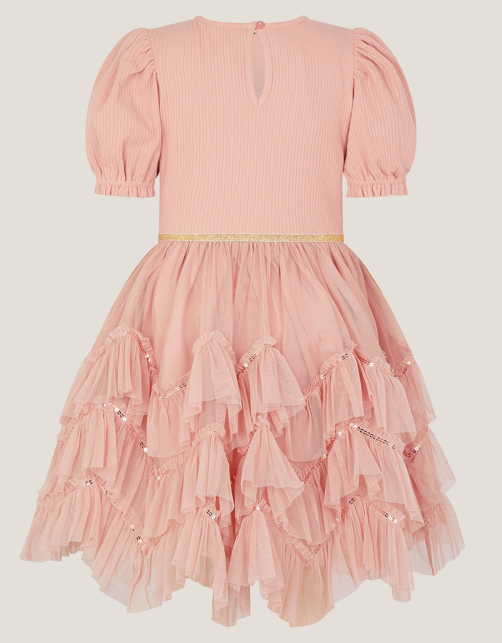 HALJINA - PINK RIBBED BOW DRESS 2 1