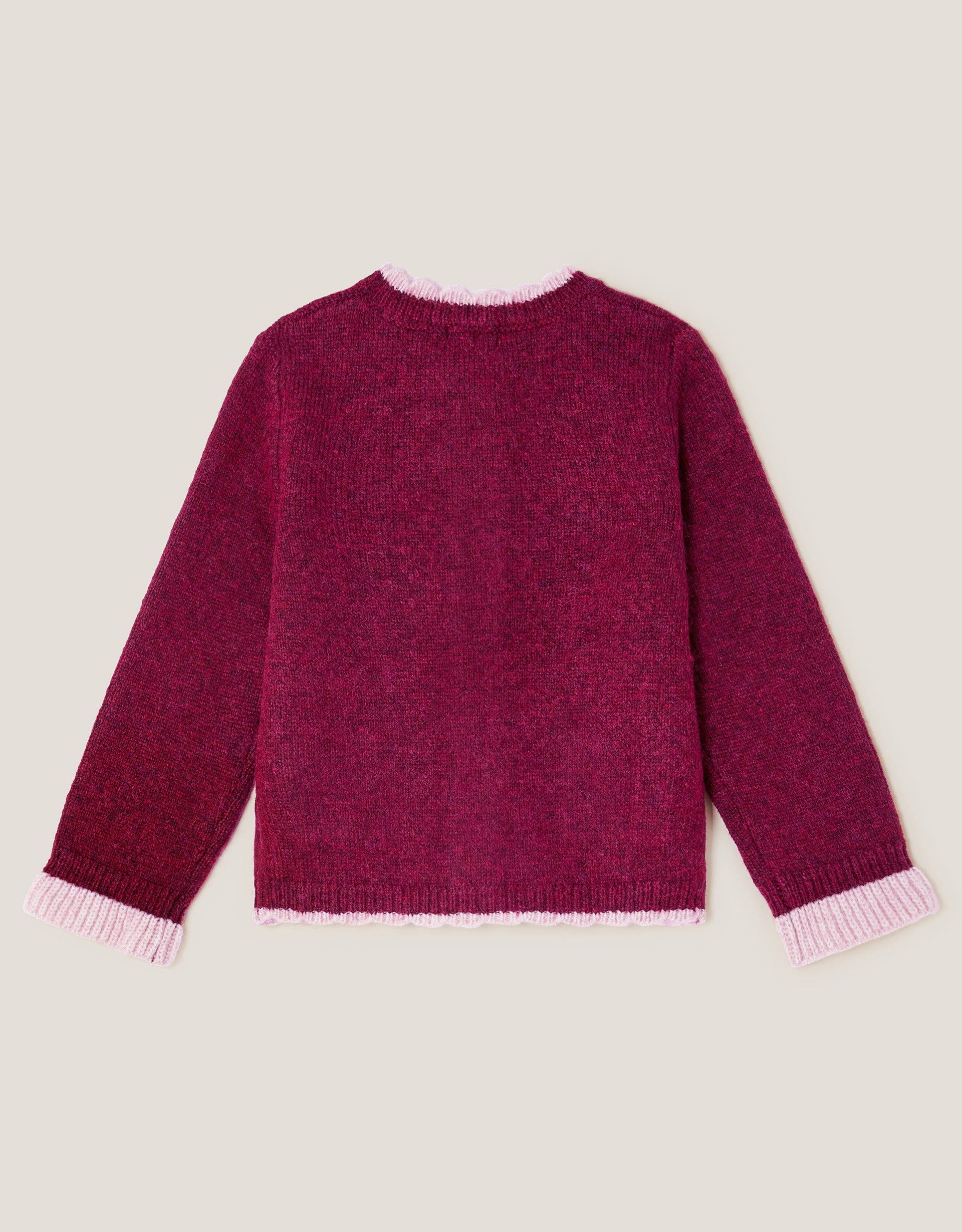 KARDIGAN - BERRY FLORAL EMB CARDIGAN