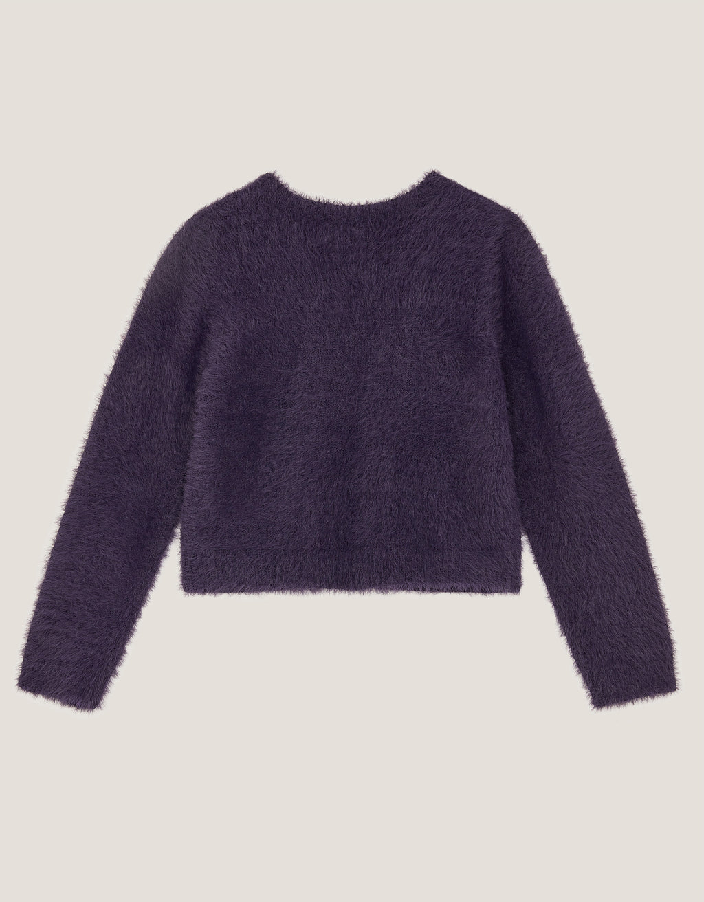 KARDIGAN - NAVY BOW TRIM EYELASH KNI