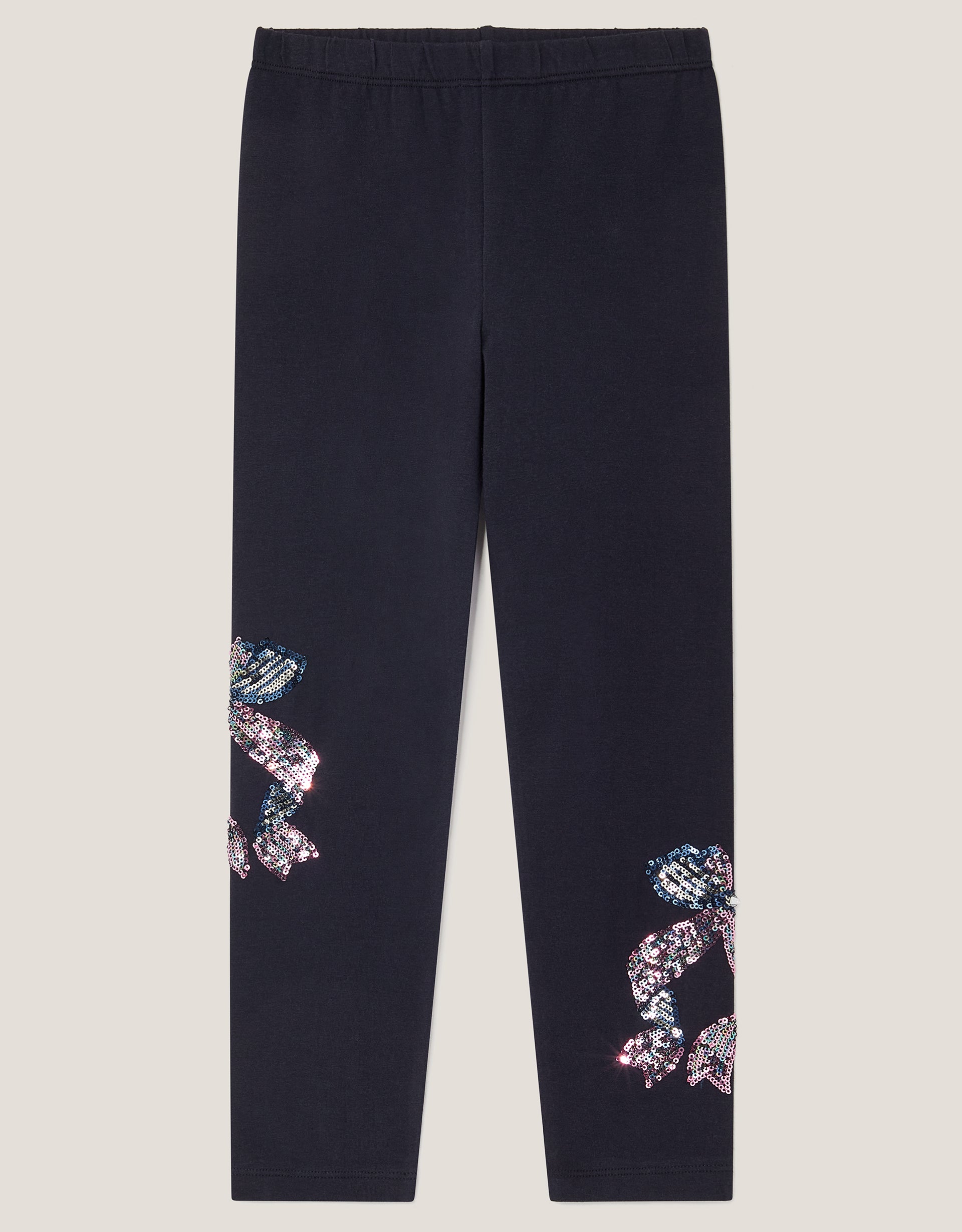 HELANKE - BOW EMB NAVY LEGGINGS