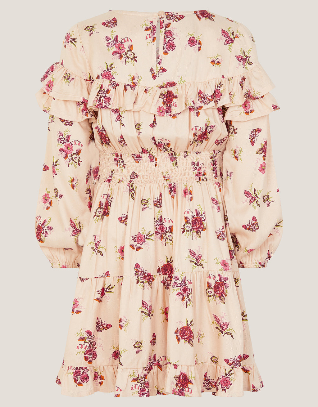 HALJINA - BFLY FLORAL TWILL DRESS