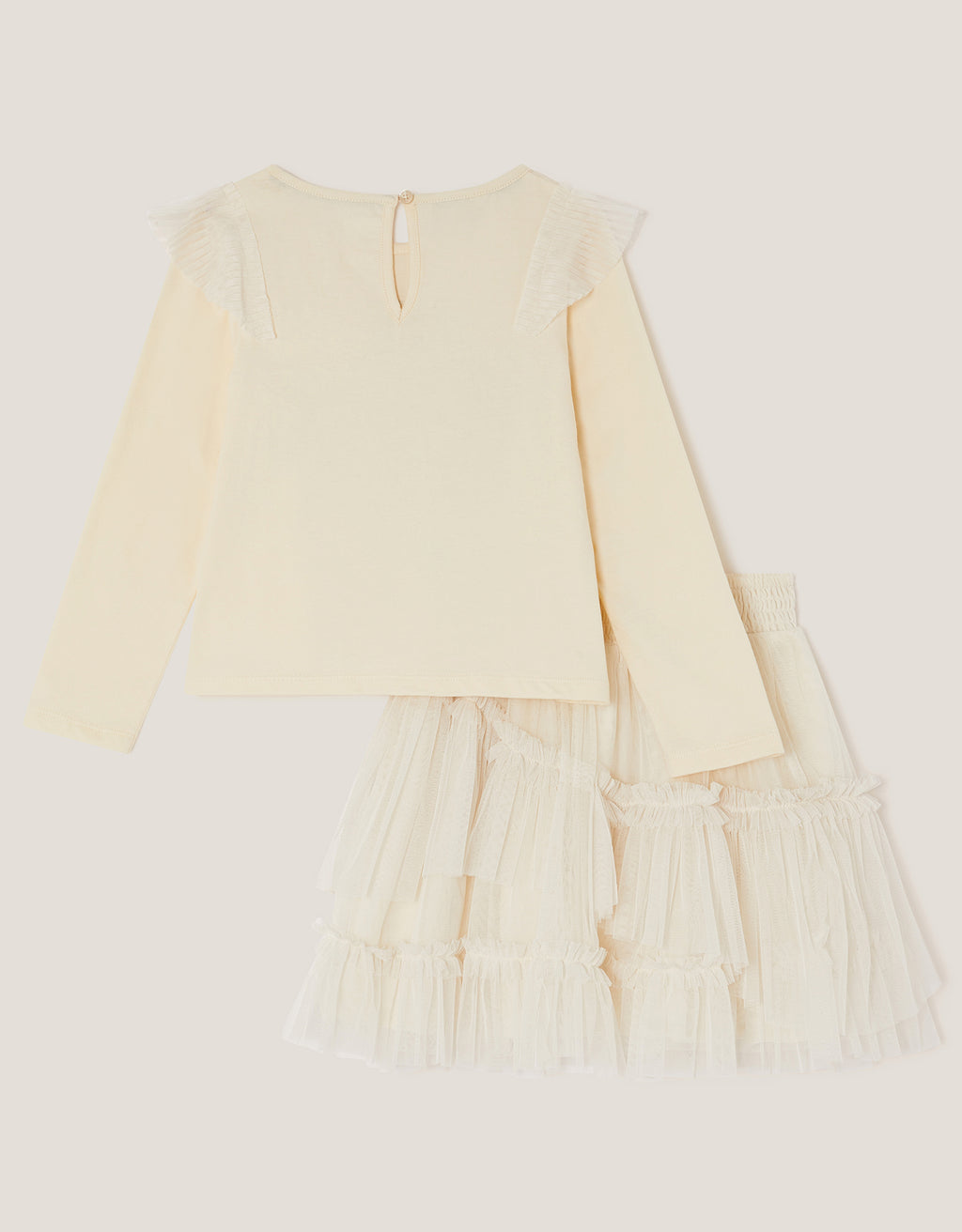 SET - MONO BOW MESH SKIRT SET