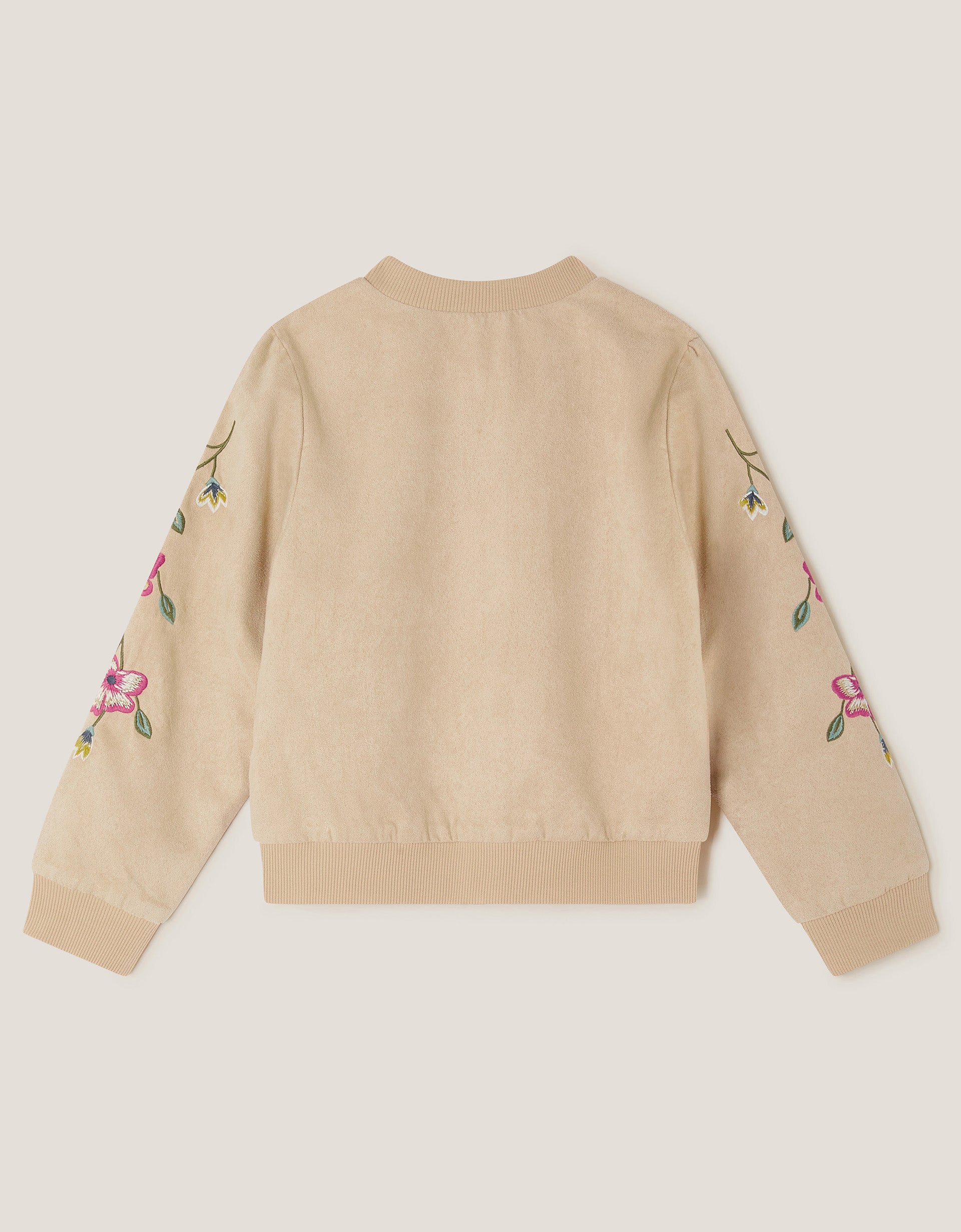 BOMBER JAKNA - SUEDE FLORAL BOMBER