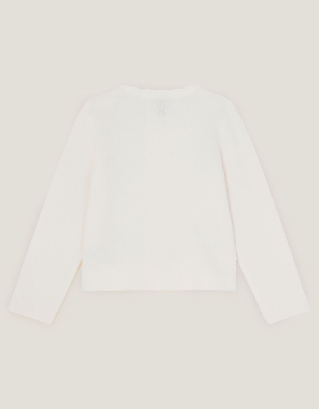 KARDIGAN - IVORY HOTFIX BOW CARDIGAN