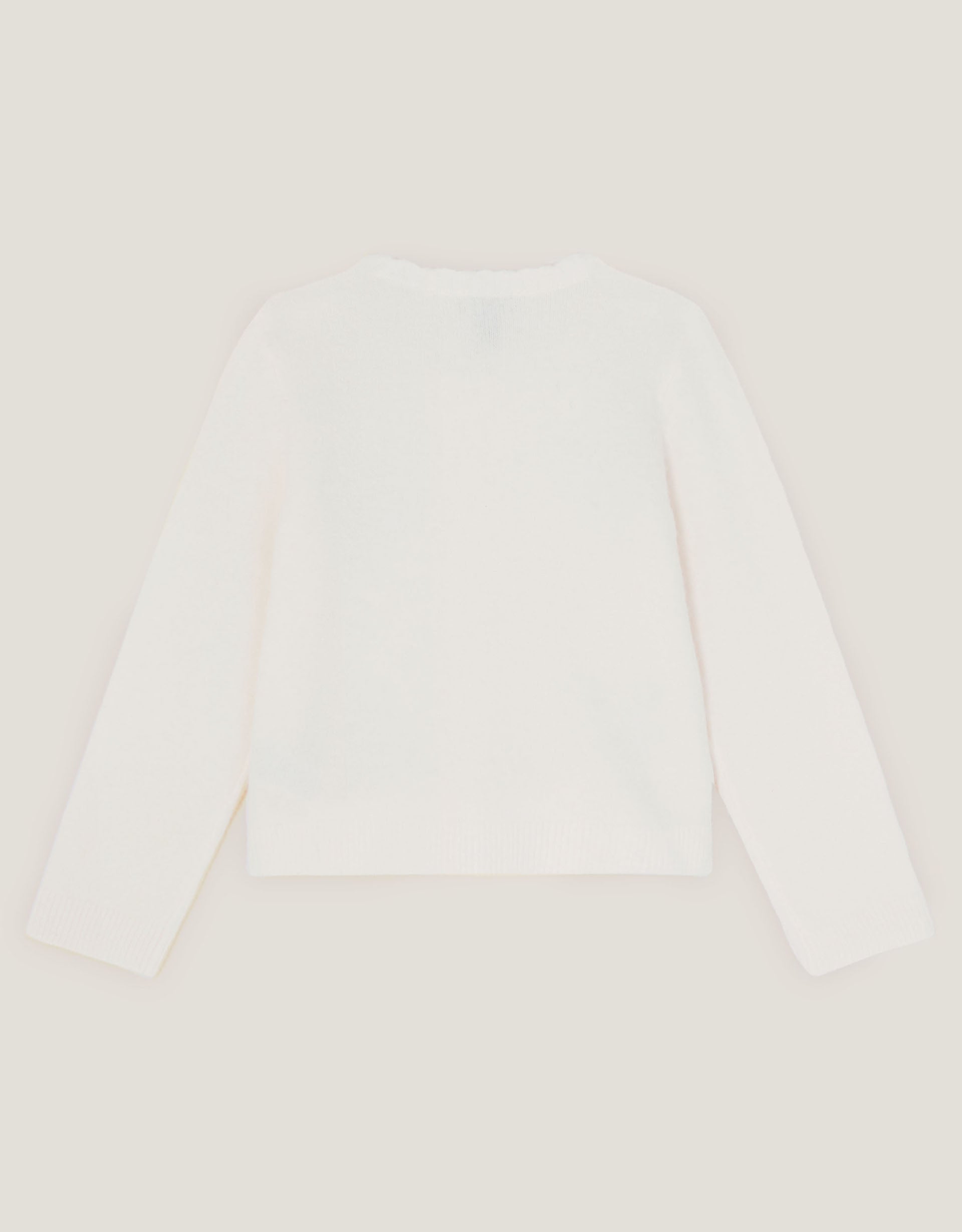 KARDIGAN - IVORY HOTFIX BOW CARDIGAN