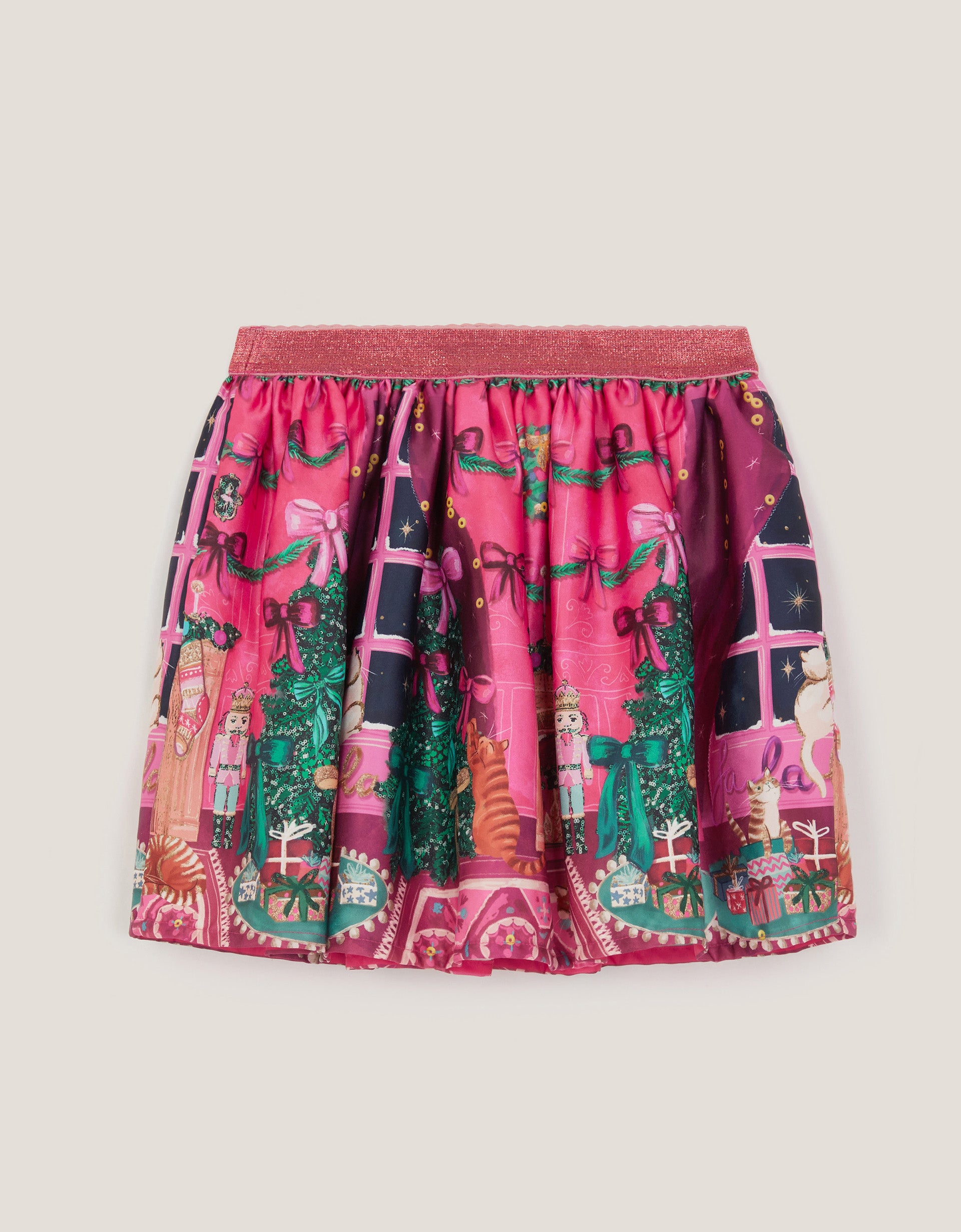 SUKNJA - XMAS SATIN SCENE SKIRT