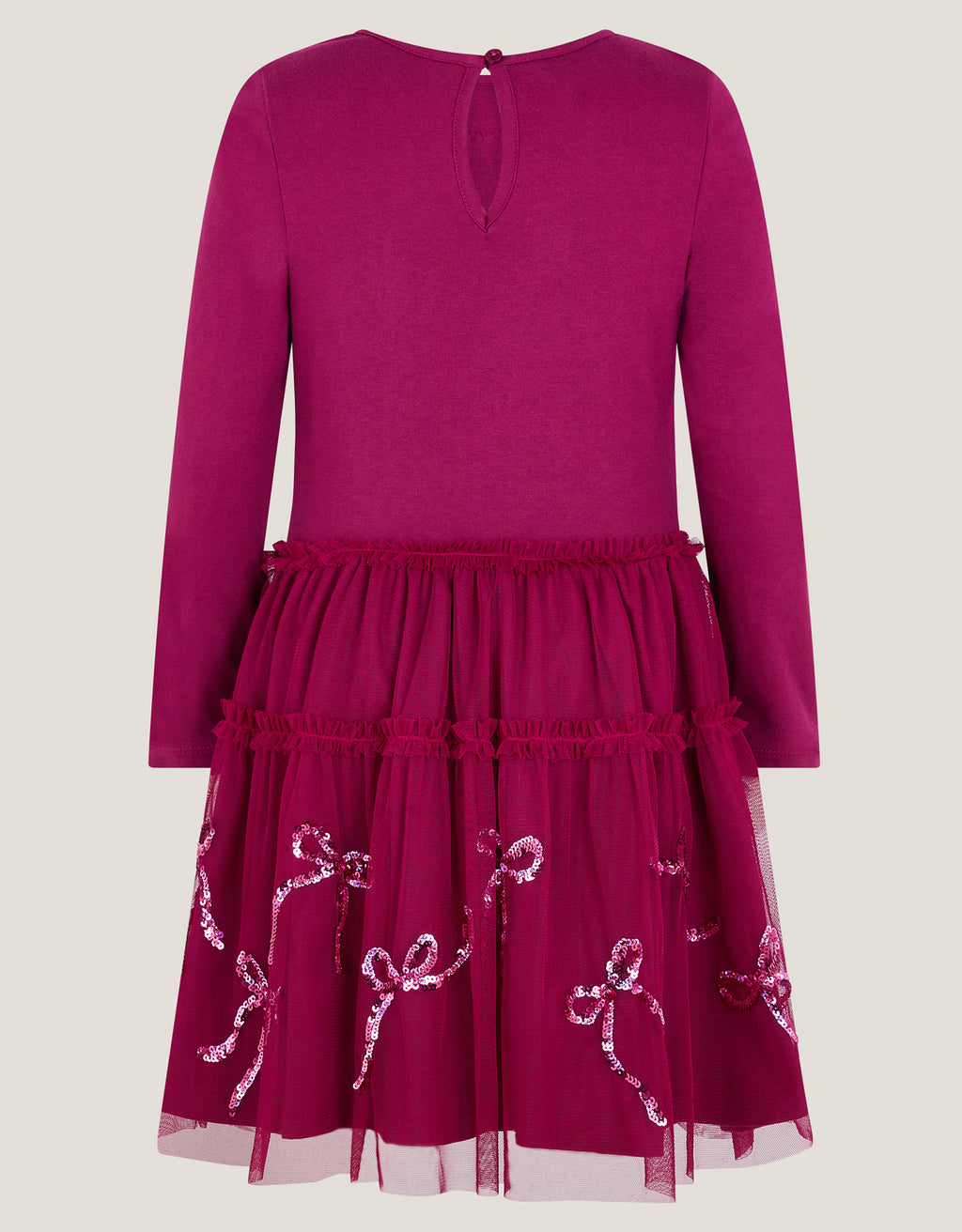 HALJINA - JERSEY MESH BOW DRESS