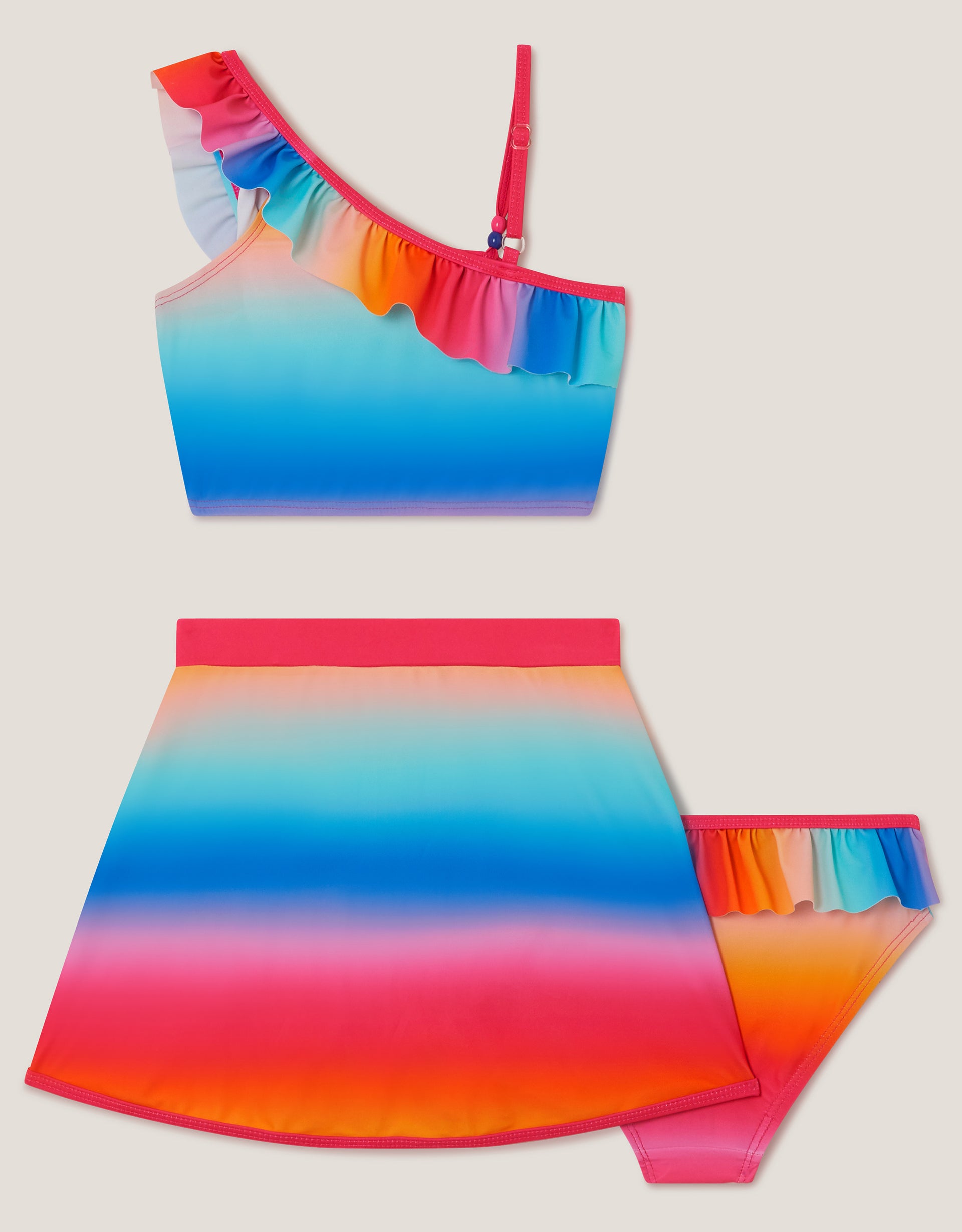 KOSTIM KOSTIM - OMBRE 3PC BIKINI W SKIRT