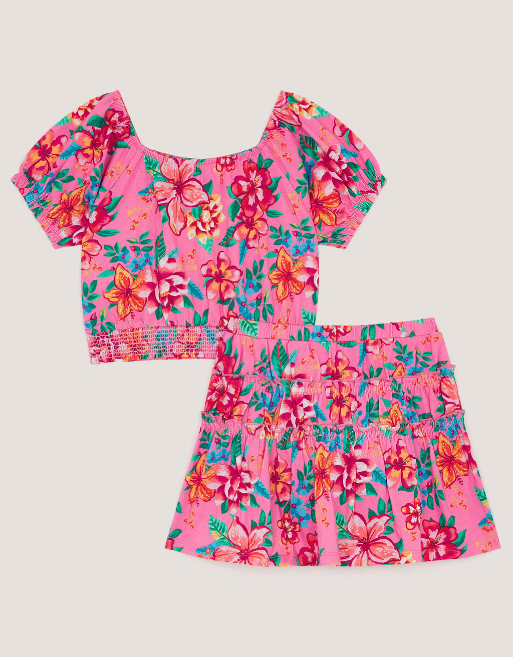SET - TROPICAL JERSEY SKORT SET