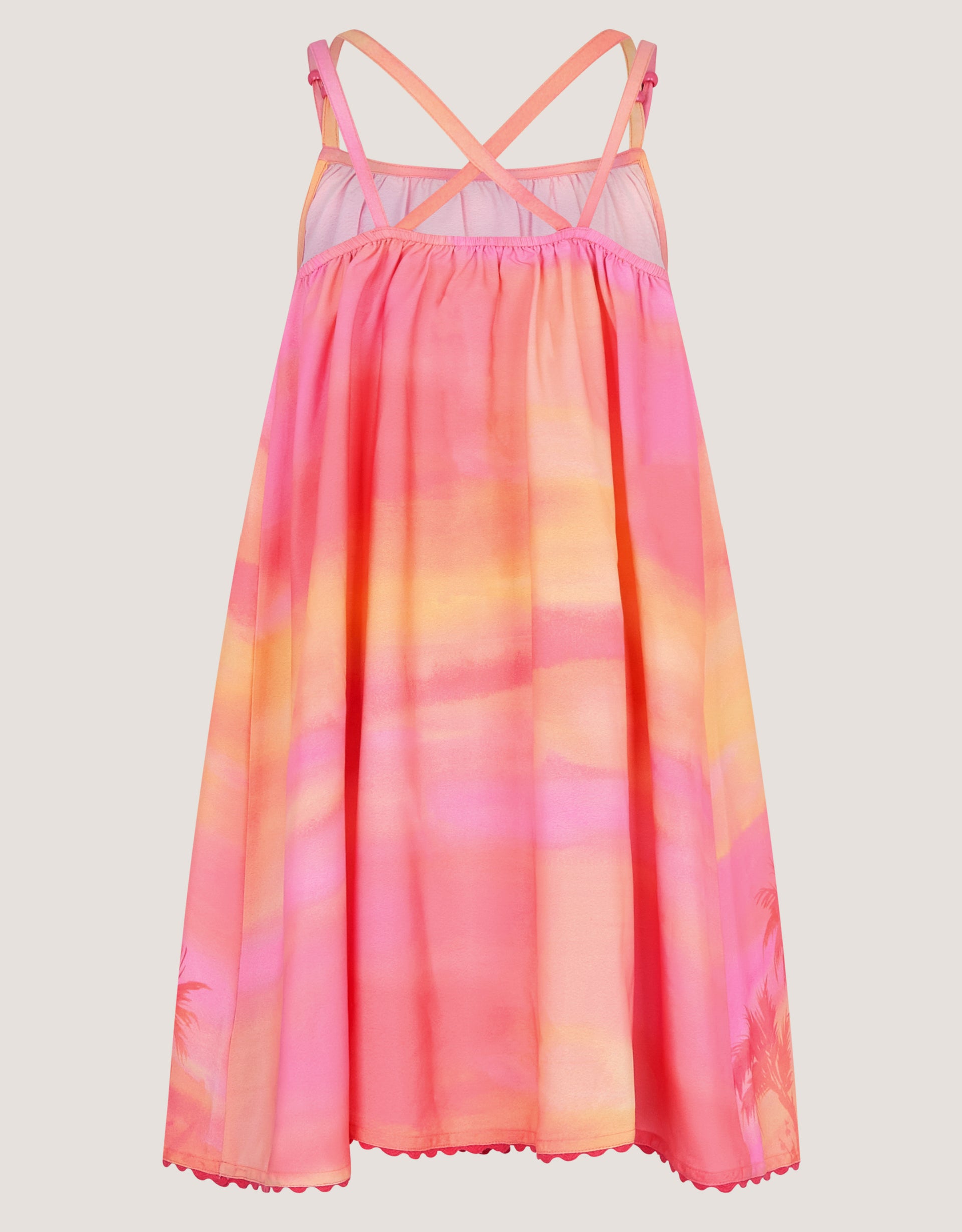 HALJINA - OMBRE PALM SWING DRESS