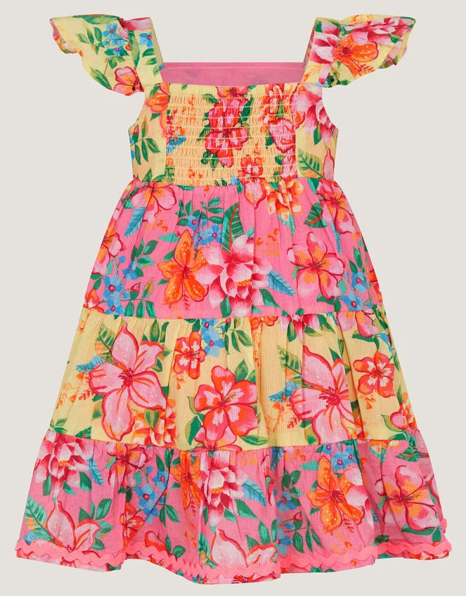 HALJINA - BABY YELLOW FLORAL DRESS