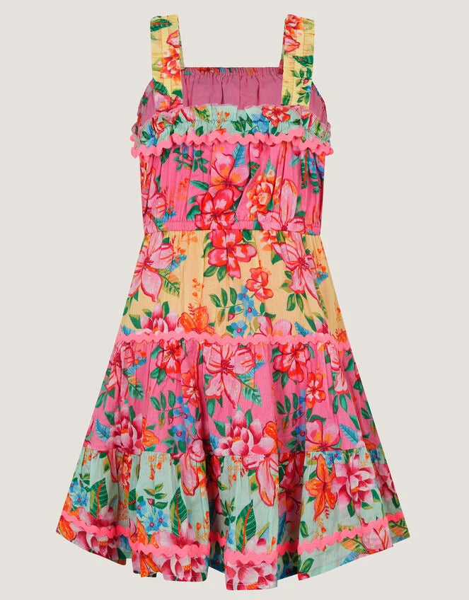 HALJINA - TROPICAL CLRBLOCK DRESS