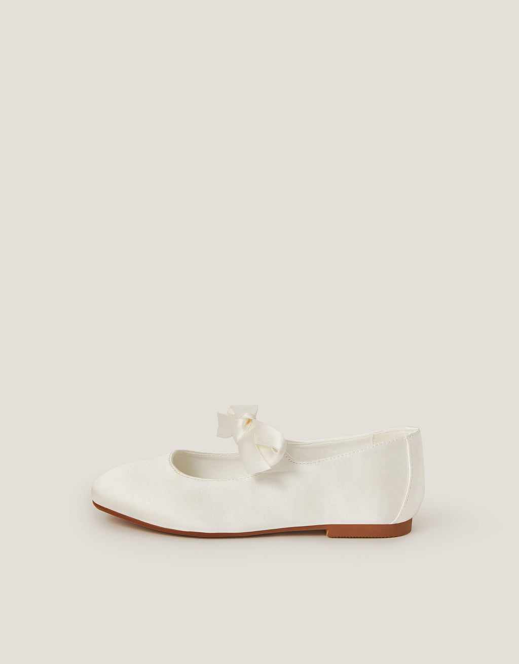 BALETANKE - IVORY SATIN FLAT