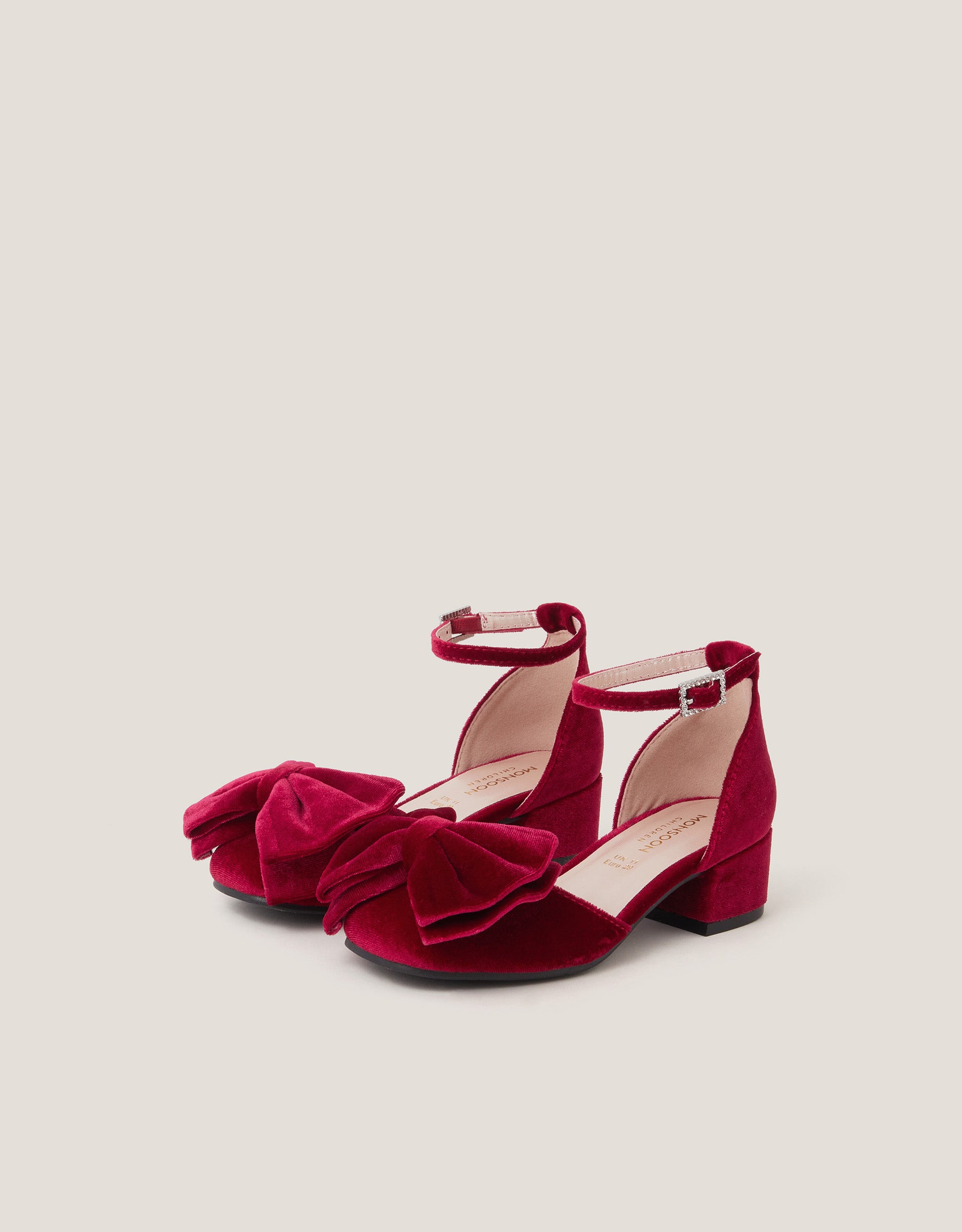 CIPELE - RED VELVET BOW HEEL