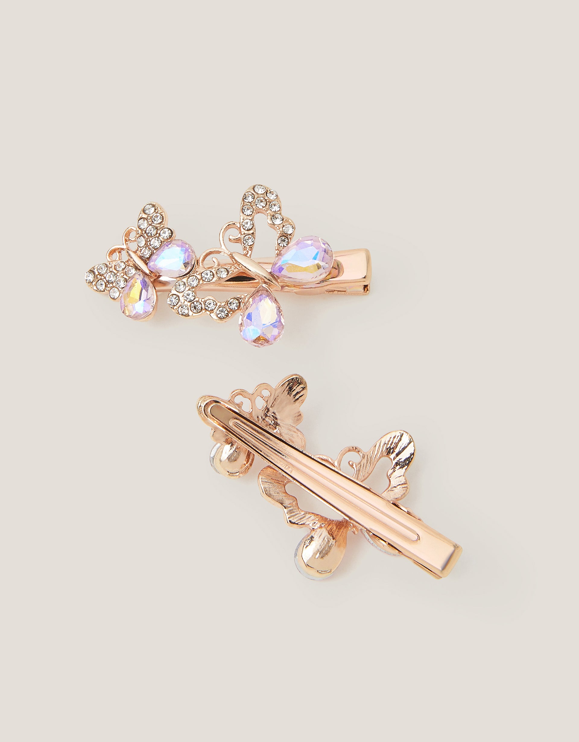 SET ŠNALA - 2PK  JEWEL BUTTERFLY CLIP