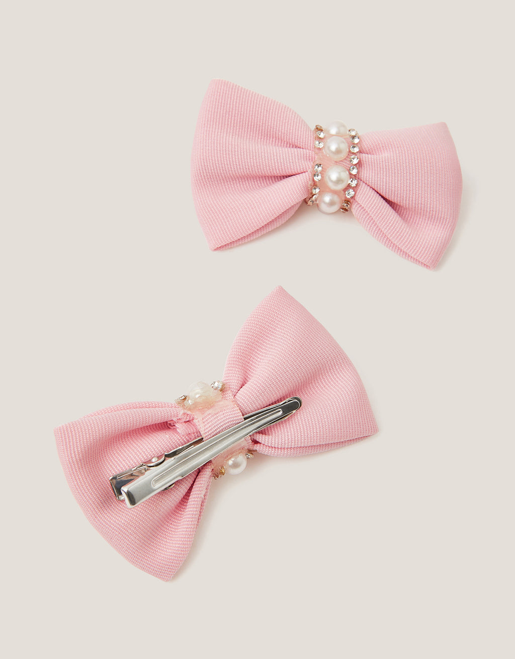 SET ŠNALA - 2PK SMALL BOW PEARL CLIPS