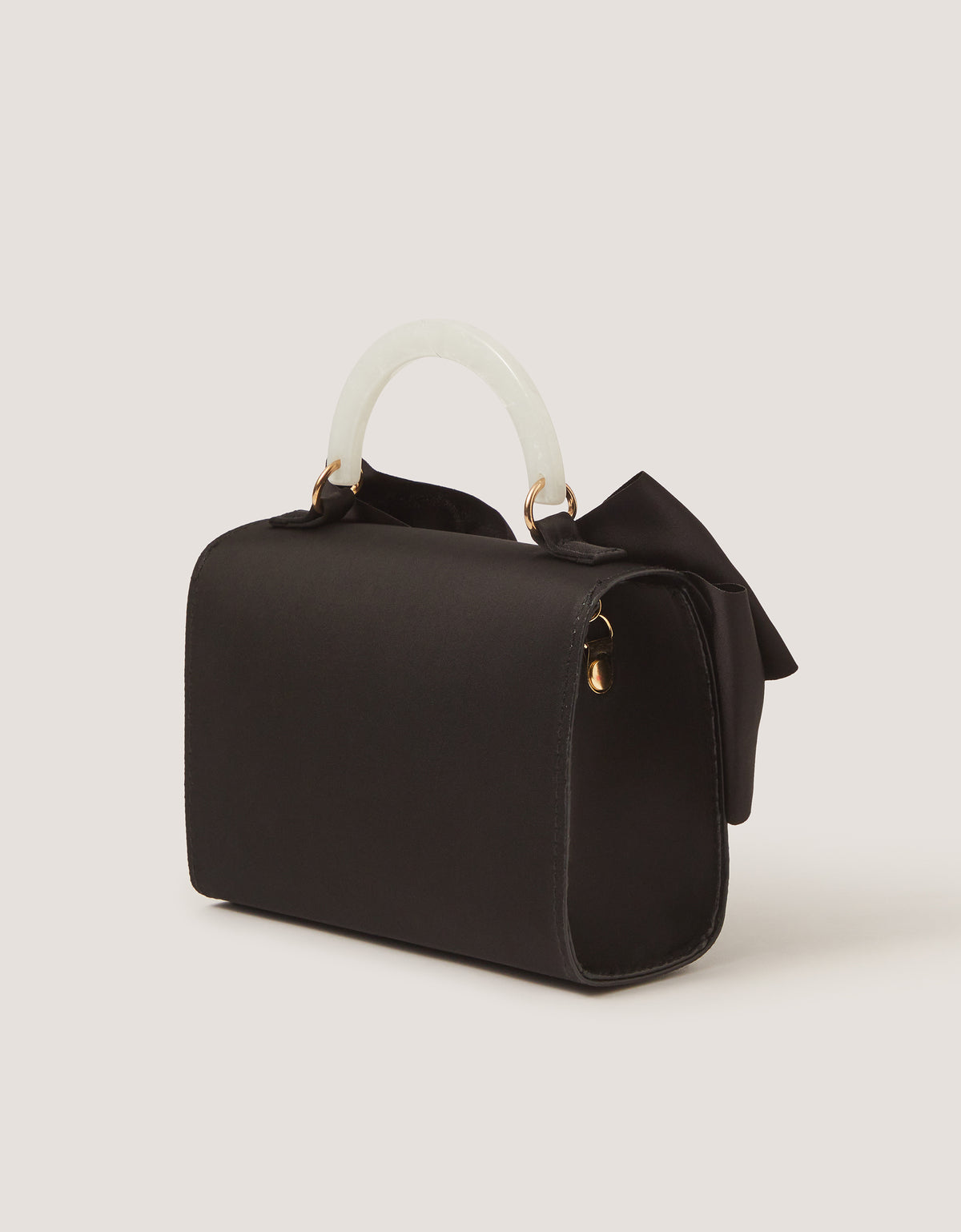 TORBA - SATIN BOW MOP HANDLE BAG