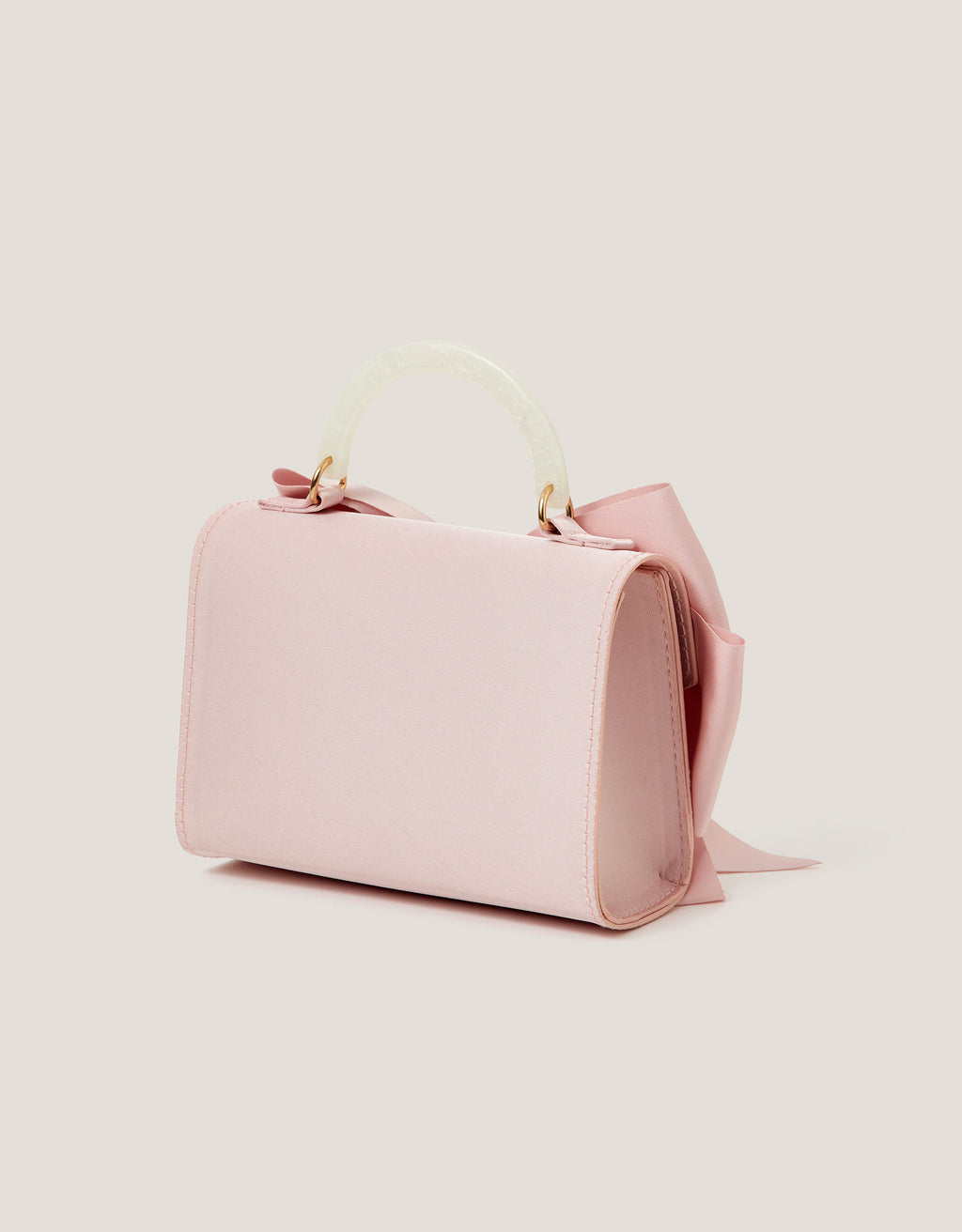 TORBA - SATIN BOW MOP HANDLE BAG