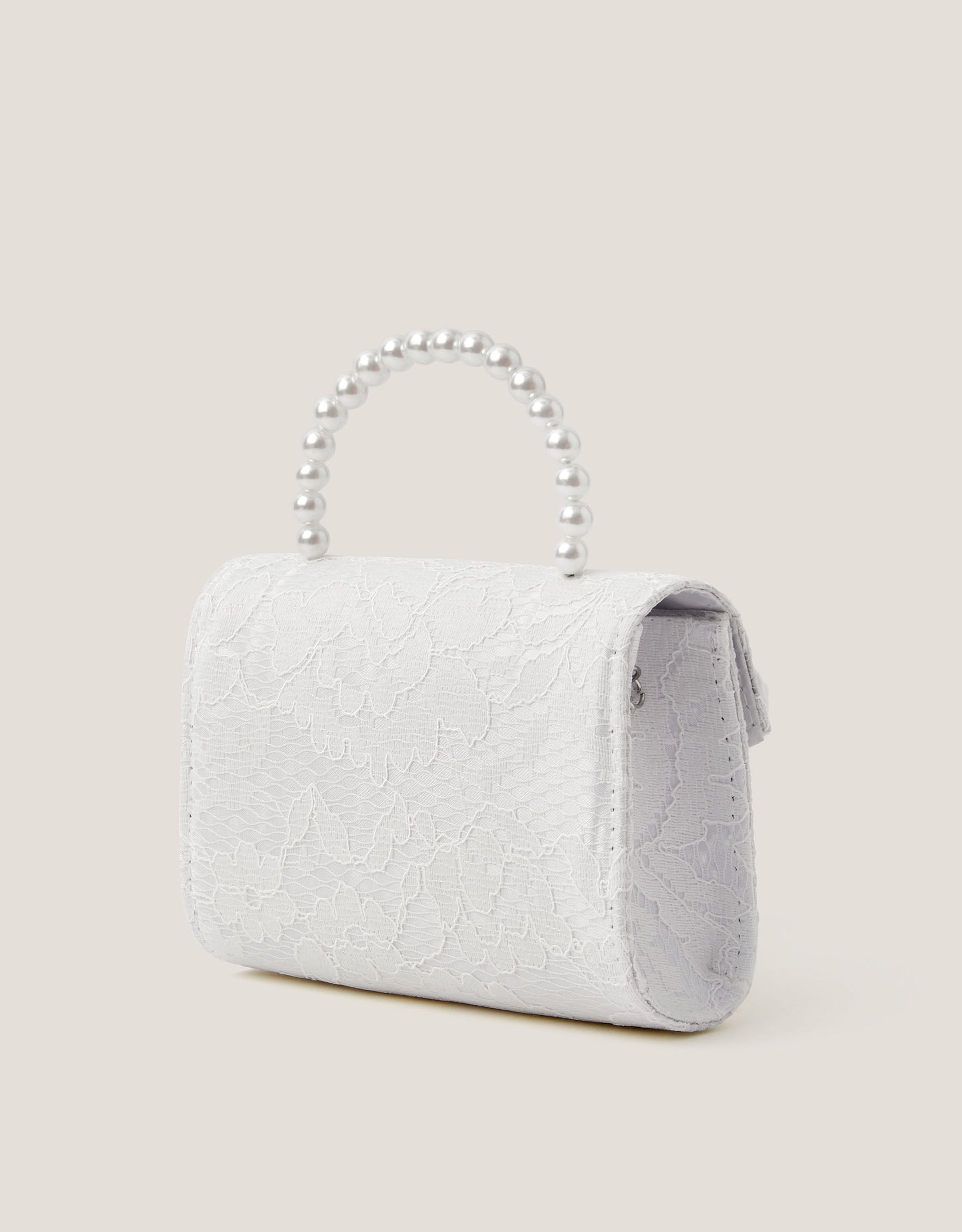 TORBA - ROSETTE PEARL HANDLE BAG