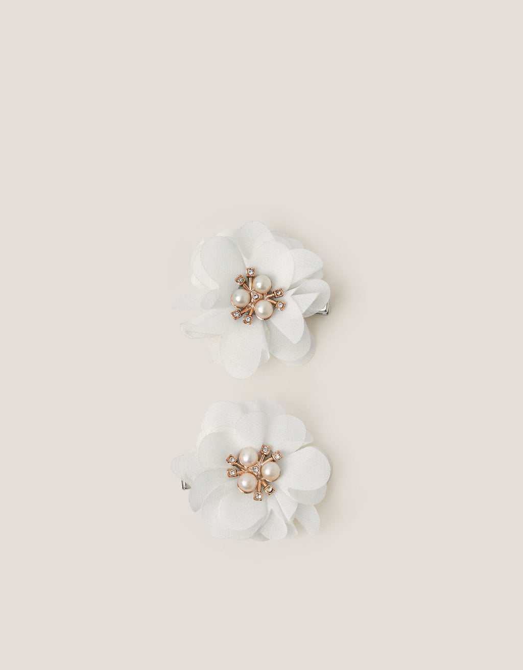 SET ŠNALA ZA KOSU - 2PK POM FLOWER CLIPS