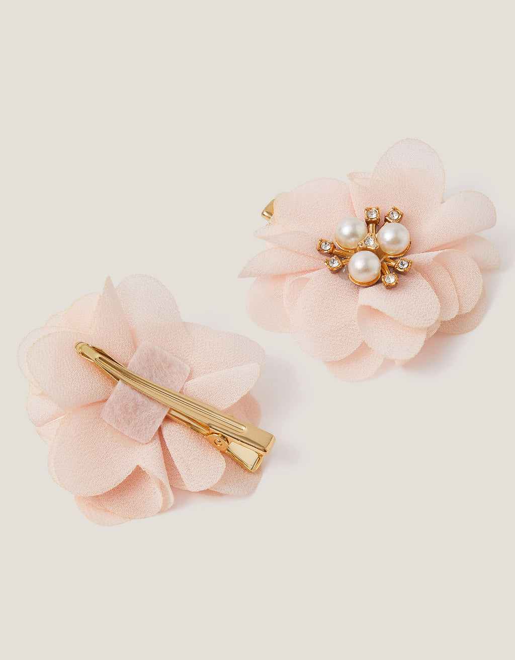 SET ŠNALA ZA KOSU - 2PK POM FLOWER CLIPS