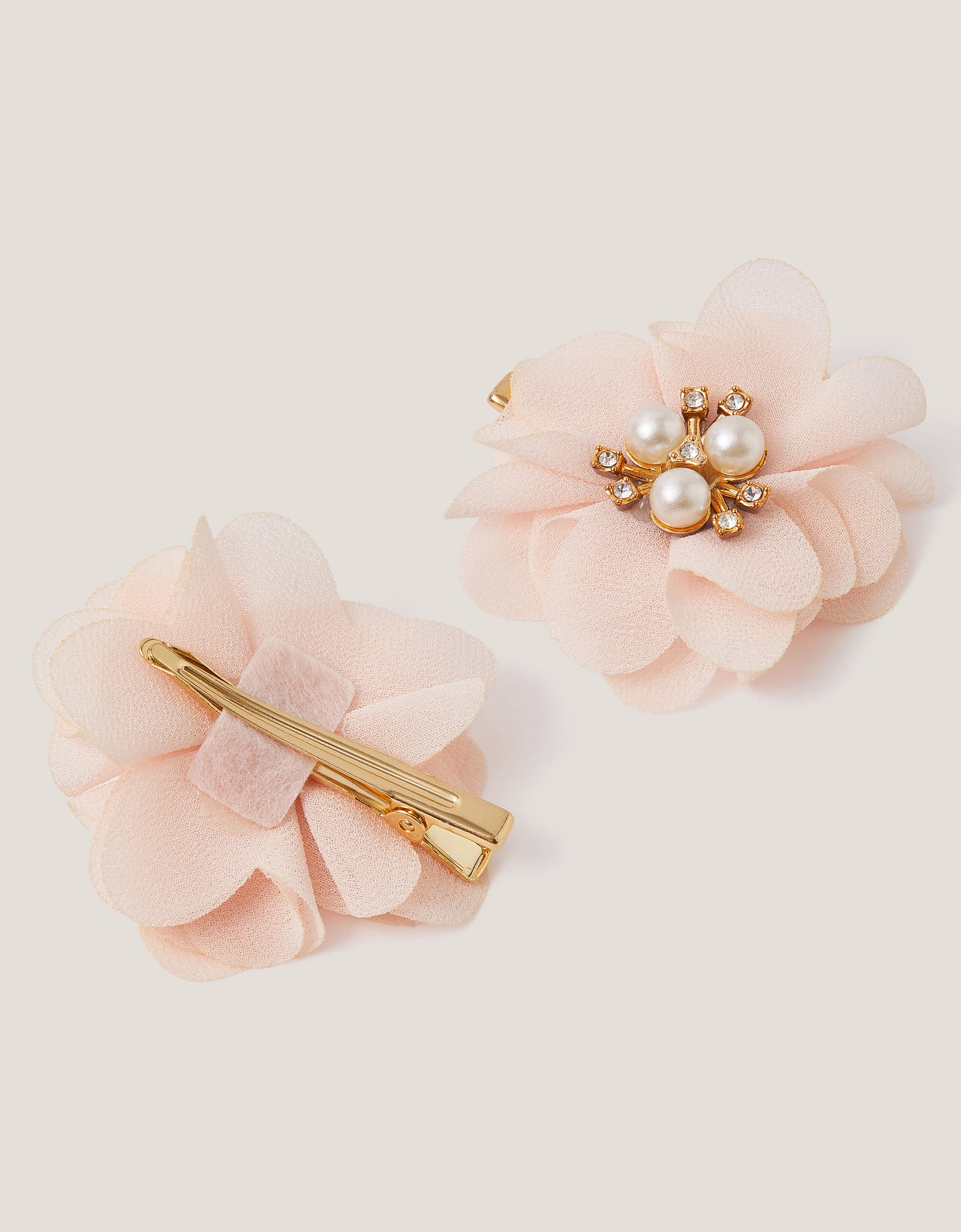 SET ŠNALA ZA KOSU - 2PK POM FLOWER CLIPS