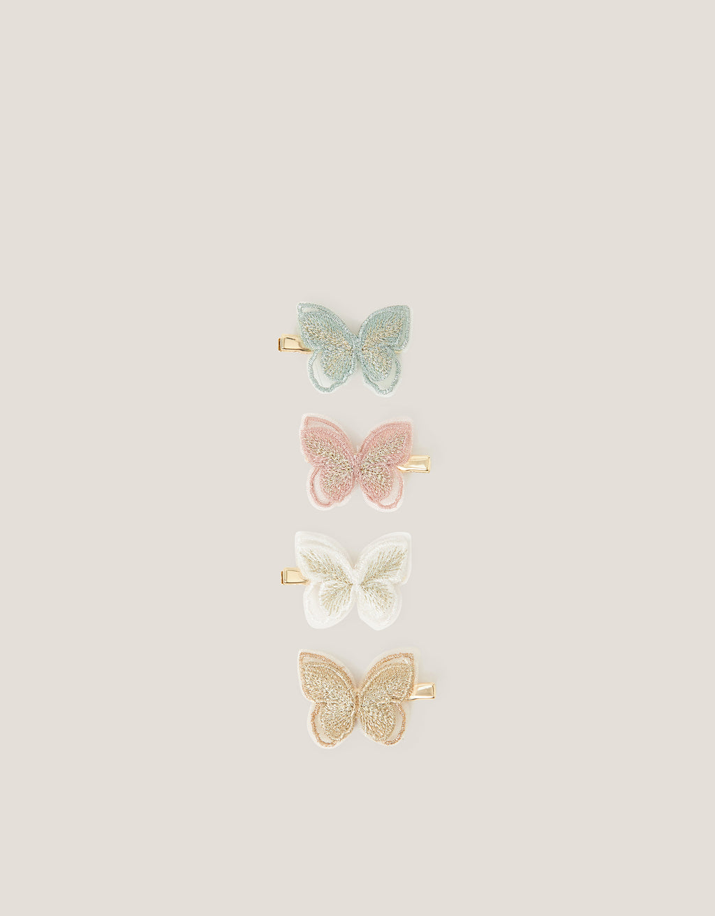 SET ŠNALA ZA KOSU - 4PK MINI EMB BFLY CLIP