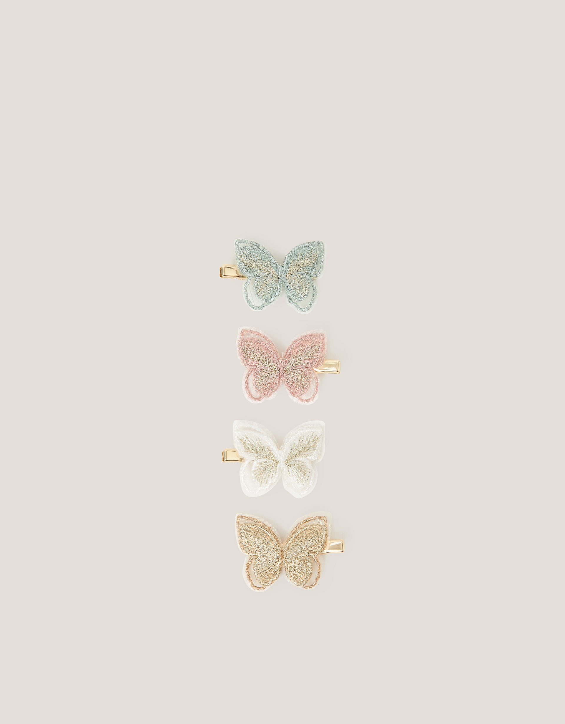 SET ŠNALA ZA KOSU - 4PK MINI EMB BFLY CLIP